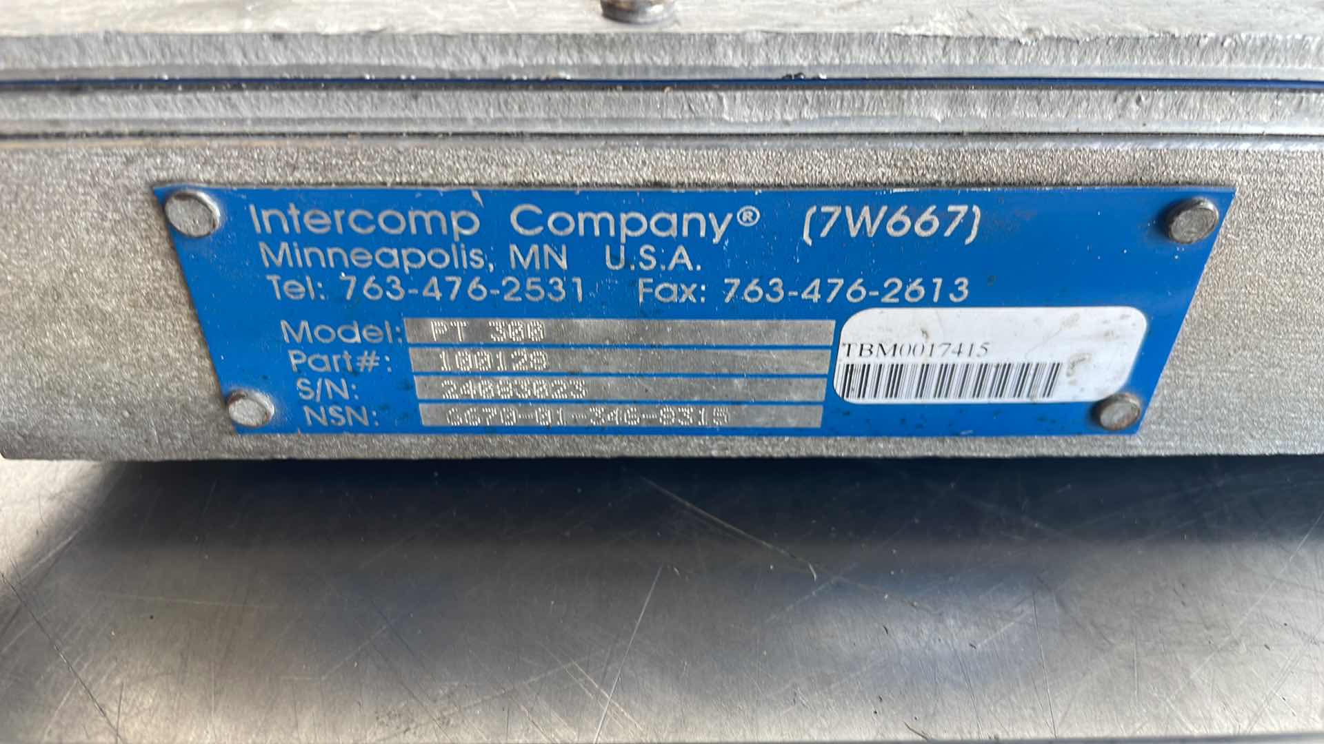 Photo 1 of INTERCOMP PT300 WHEEL LOAD SCALE 20,000 LB. PORTABLE COMPLETE TRUCK