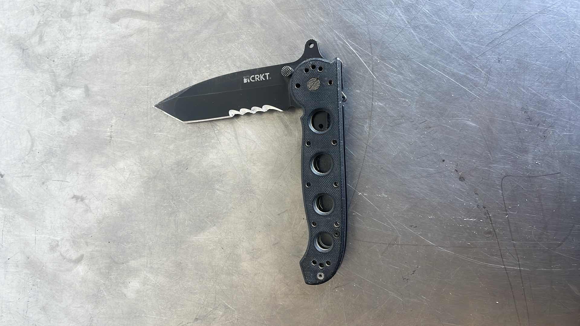 Photo 1 of CRKT M16-14SFG FOLDING KNIFE WITH LINER LOCK: 1.4116 VEFF SERRATIONS BLADE, G10 HANDLE, REVERSIBLE POCKET CLIP, M16-14SFG