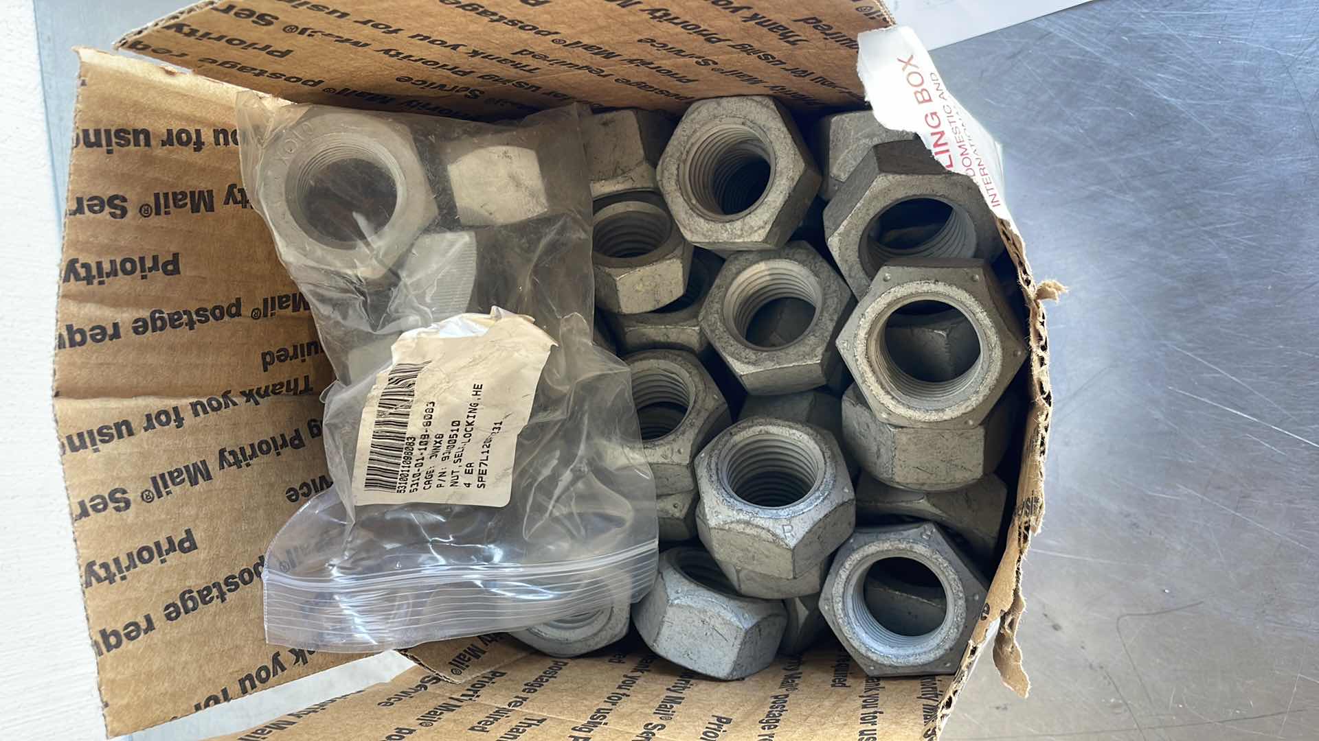 Photo 1 of 1-1/4-7 x 1.07" HEX CONE TOP LOCK NUTS GRADE C STEEL, 1.07"
TALL