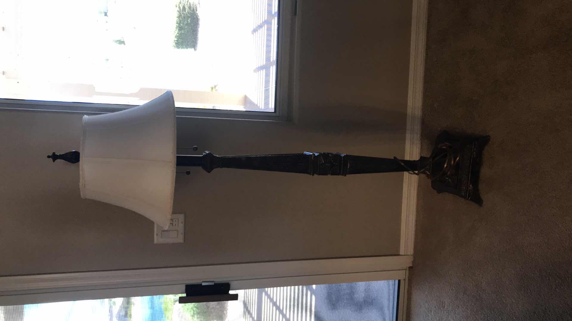 Photo 1 of METAL FLOOR LAMP W SHADE H 5FT