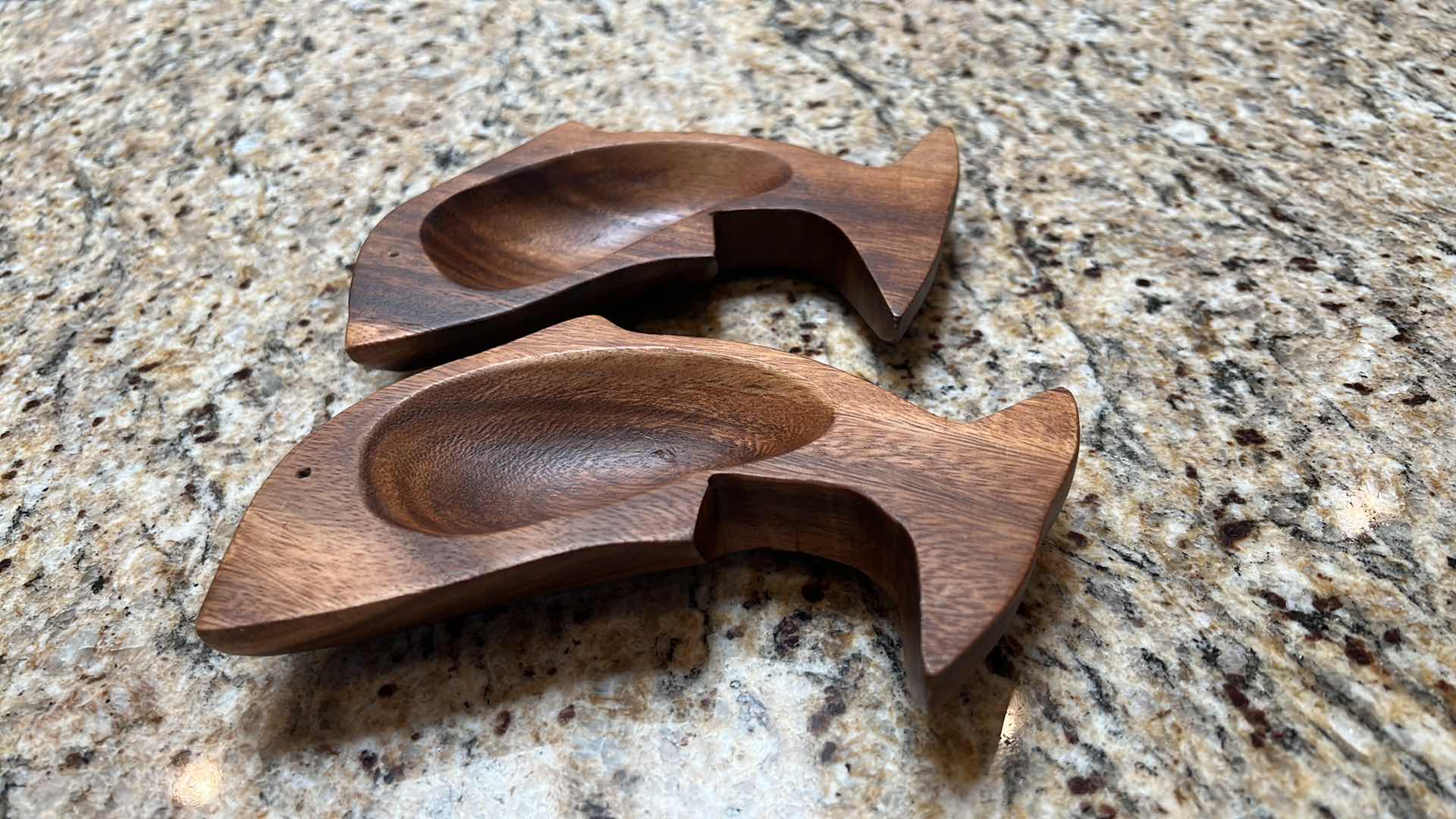 Photo 2 of 2 WOOD DOLPHIN SPOON HOLDERS