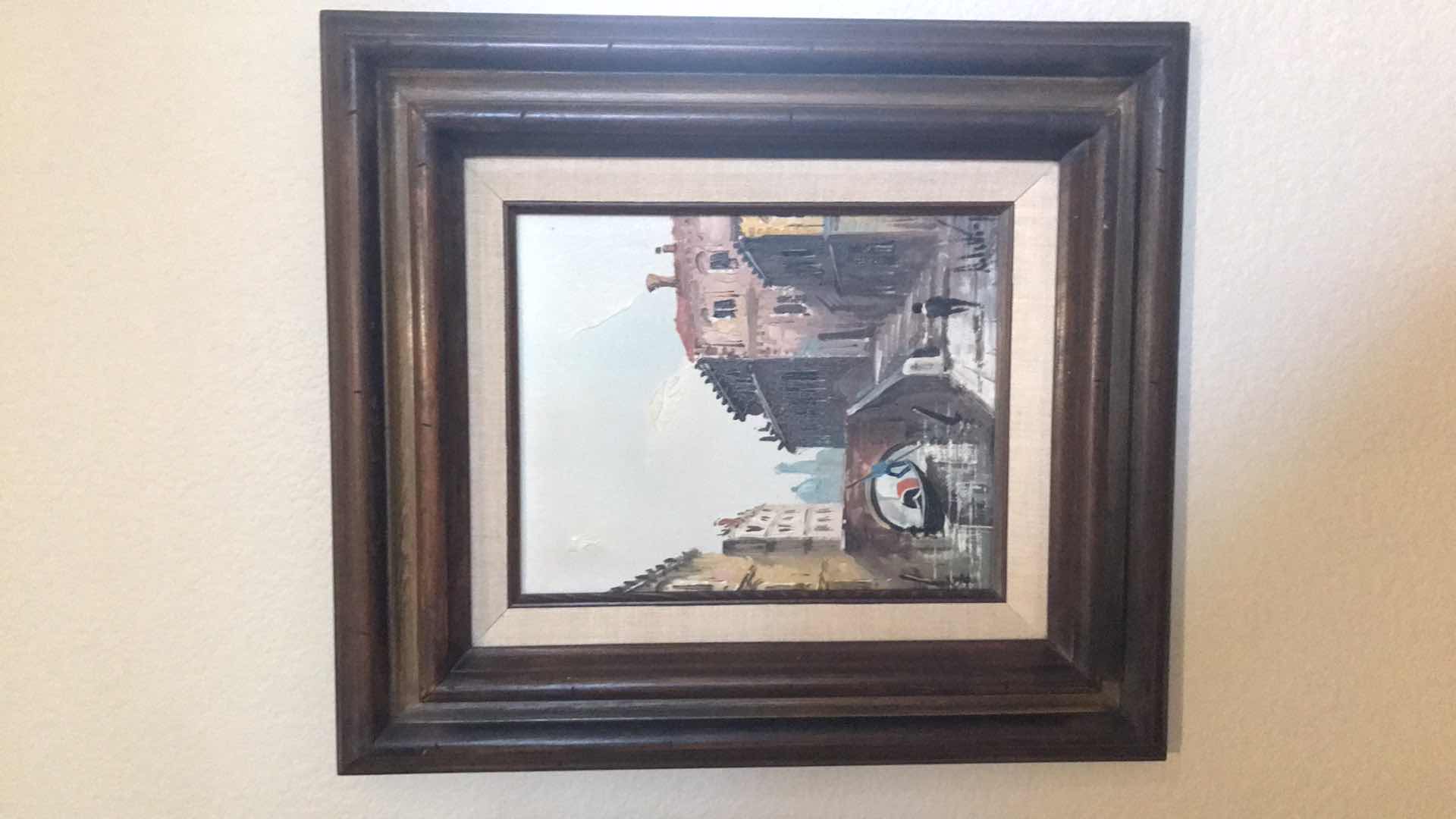 Photo 1 of FRAMED OIL ON CANVAS VILLAGE AVENUE 15” X 16”