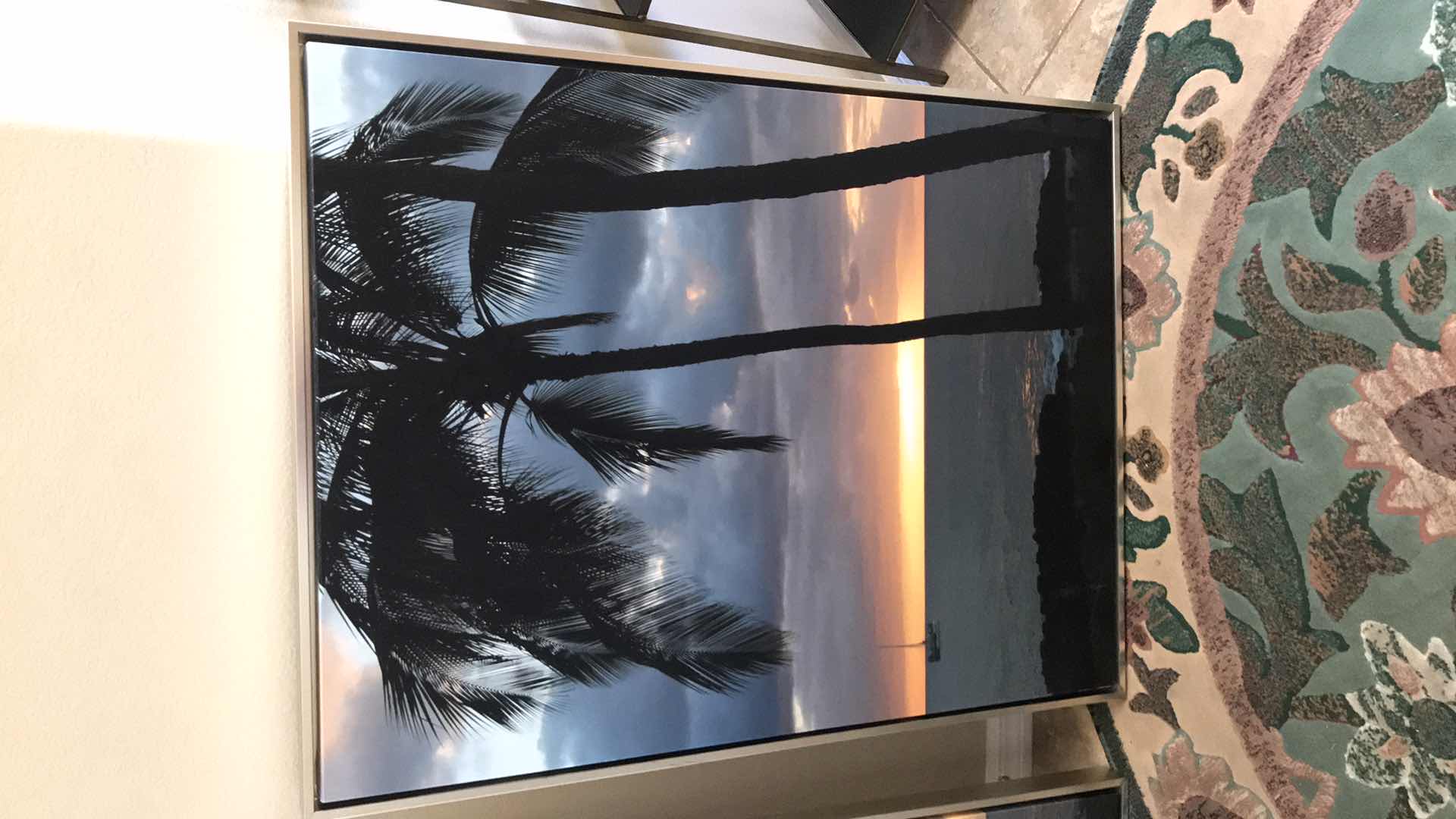 Photo 1 of SILHOUETTE OF PALMS FRAMED 30” X 40”