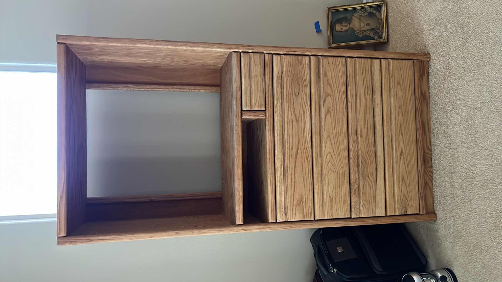 Photo 1 of OAK ENTERTAINMENT CENTER W CHEST OF DRAWERS 36” x 20” H74”