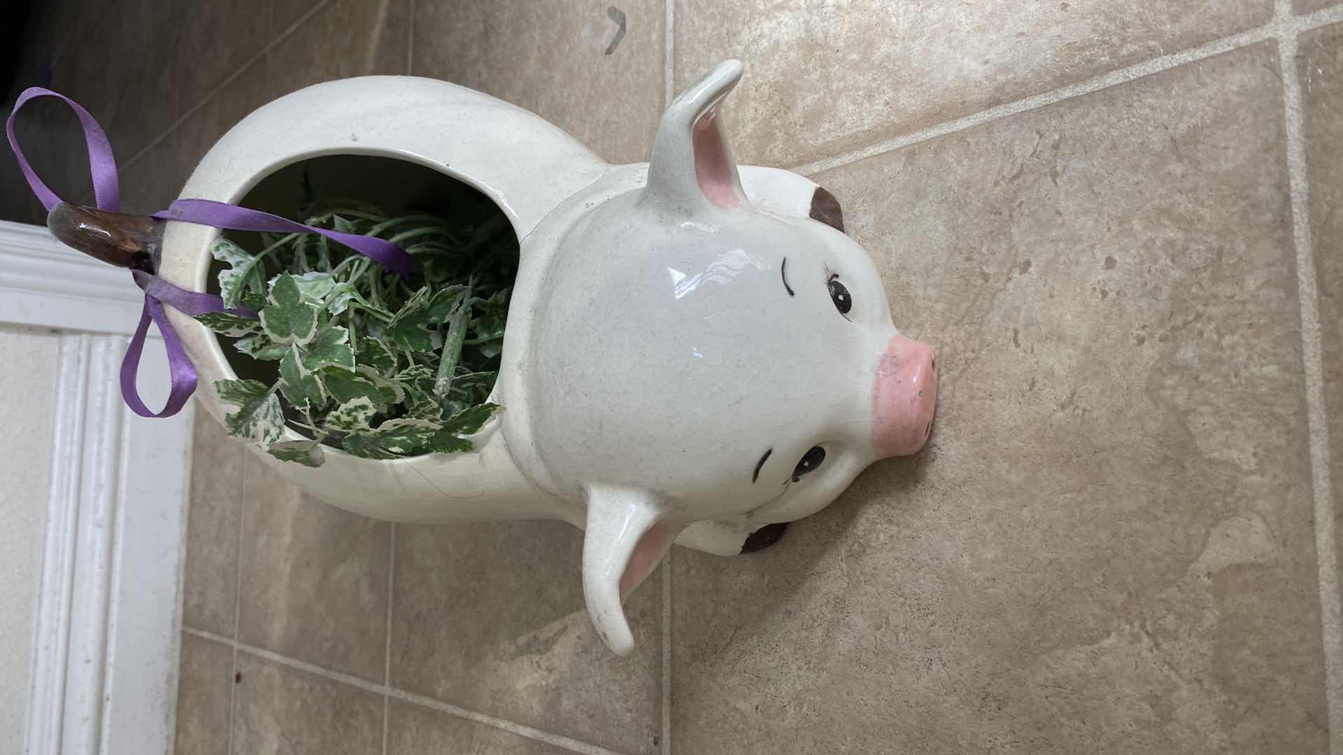 Photo 3 of TOILET PAPER STORAGE & CERAMIC PIG DOWNSTAIRS BATH