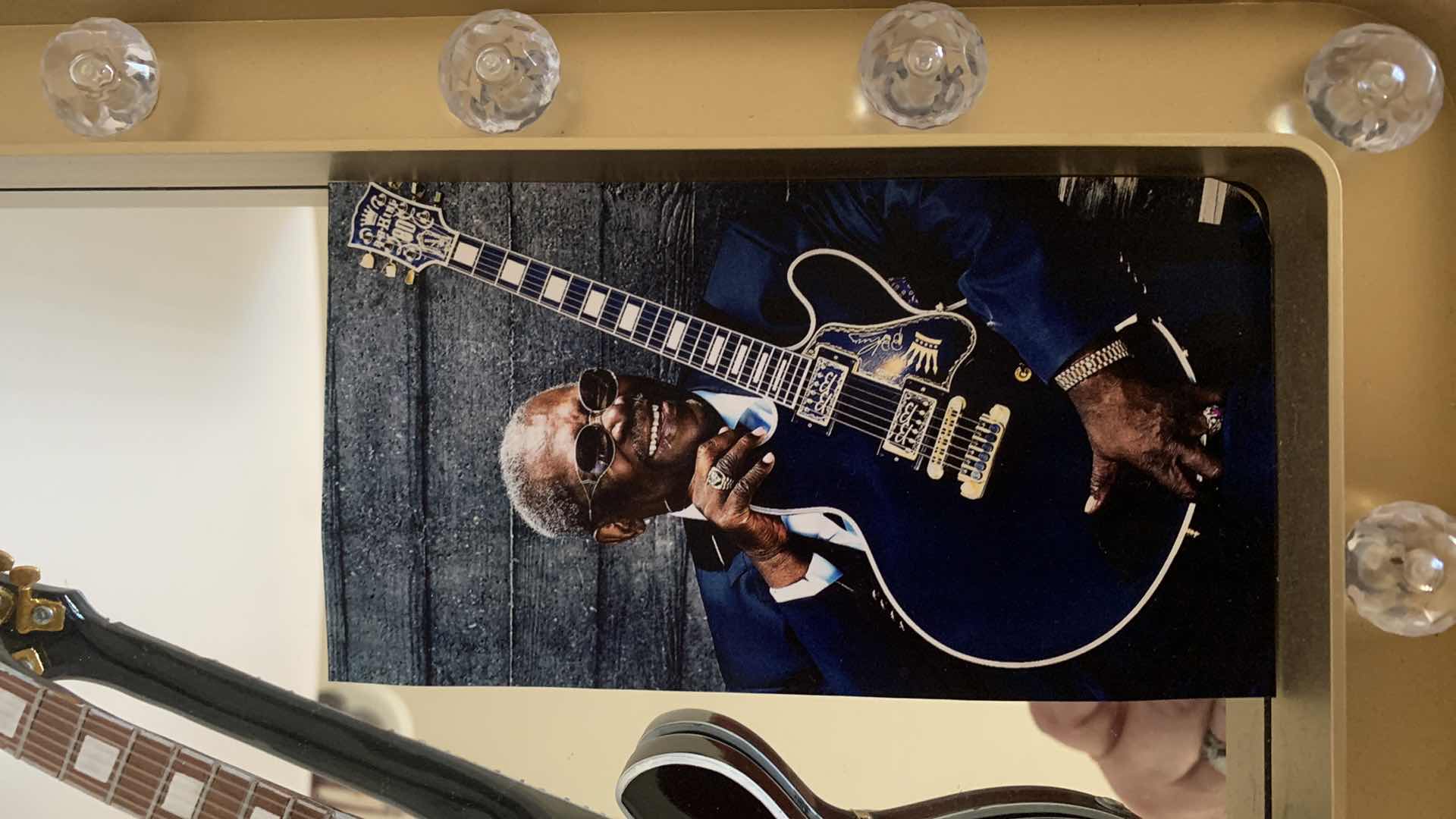 Photo 3 of HAND CRAFTED BB KING WALL HANG FRAMED DISPLAY. 9” X 12”