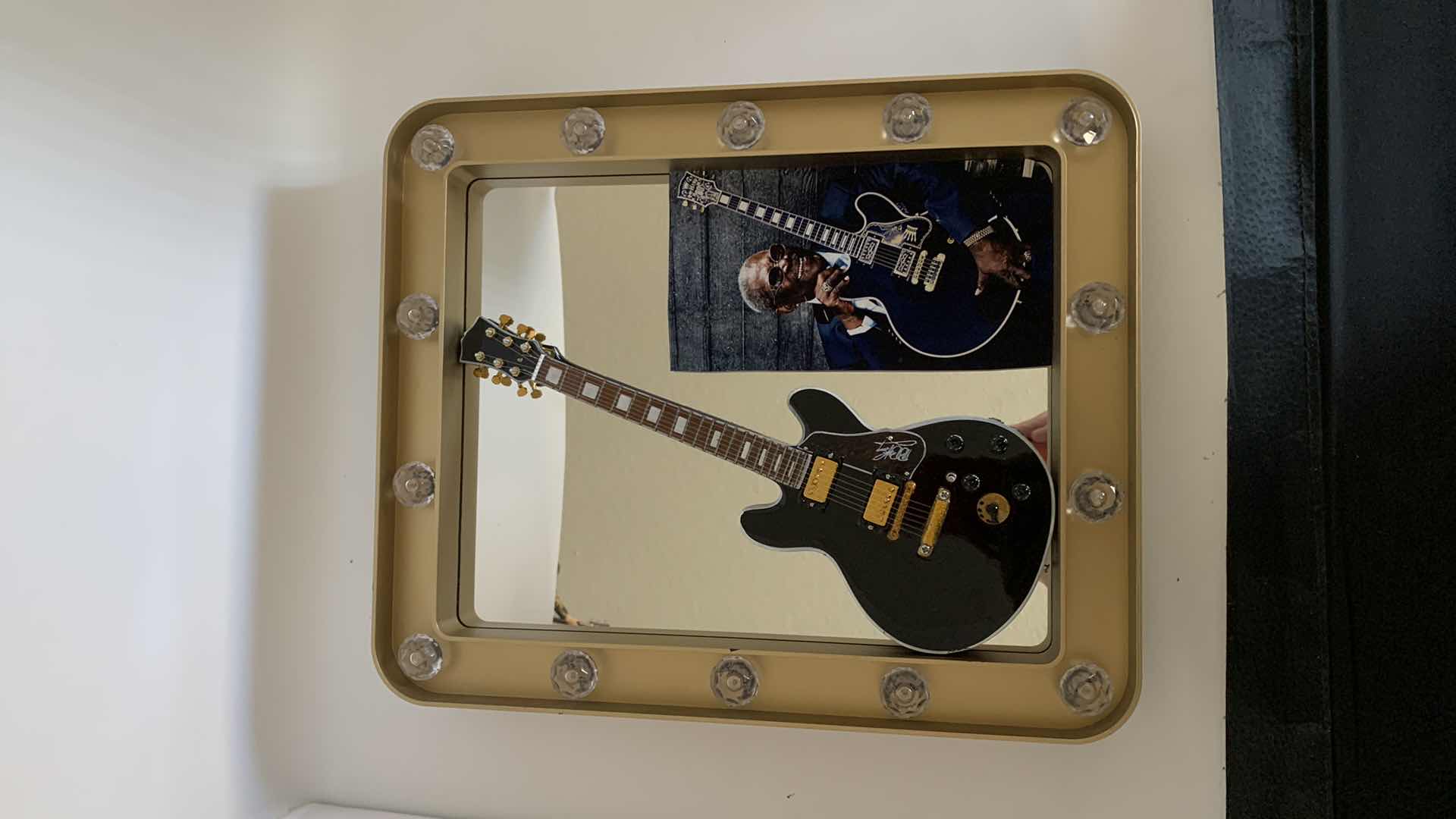 Photo 1 of HAND CRAFTED BB KING WALL HANG FRAMED DISPLAY. 9” X 12”