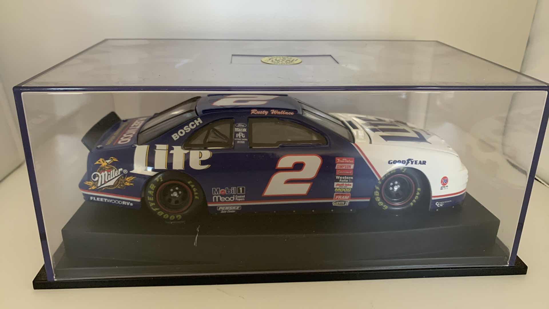 Photo 5 of REVELL COLLECTION #2 RUSTY WALLACE DIE CAST CAR IN SHOW CASE.