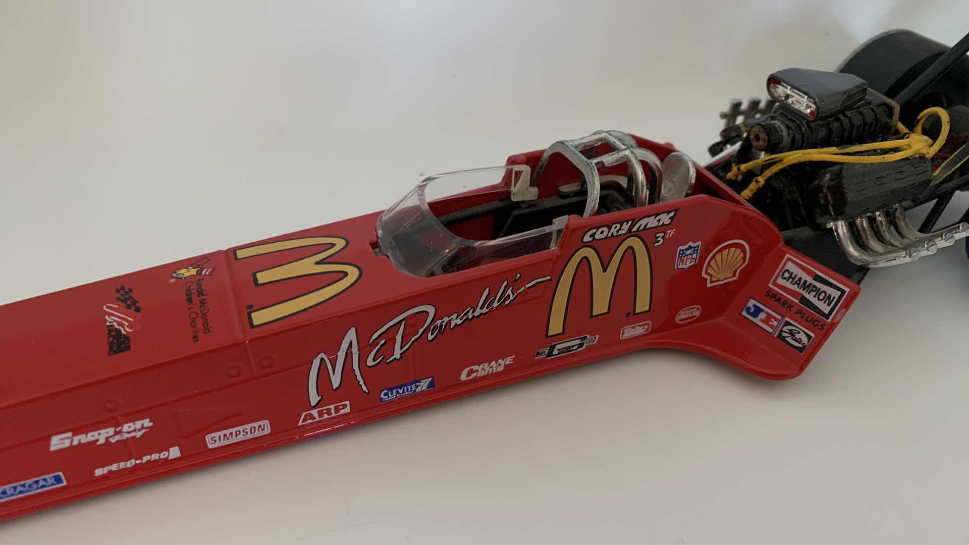 Photo 5 of MCDONALDS TOP FUEL DIE CAST RACE CAR.