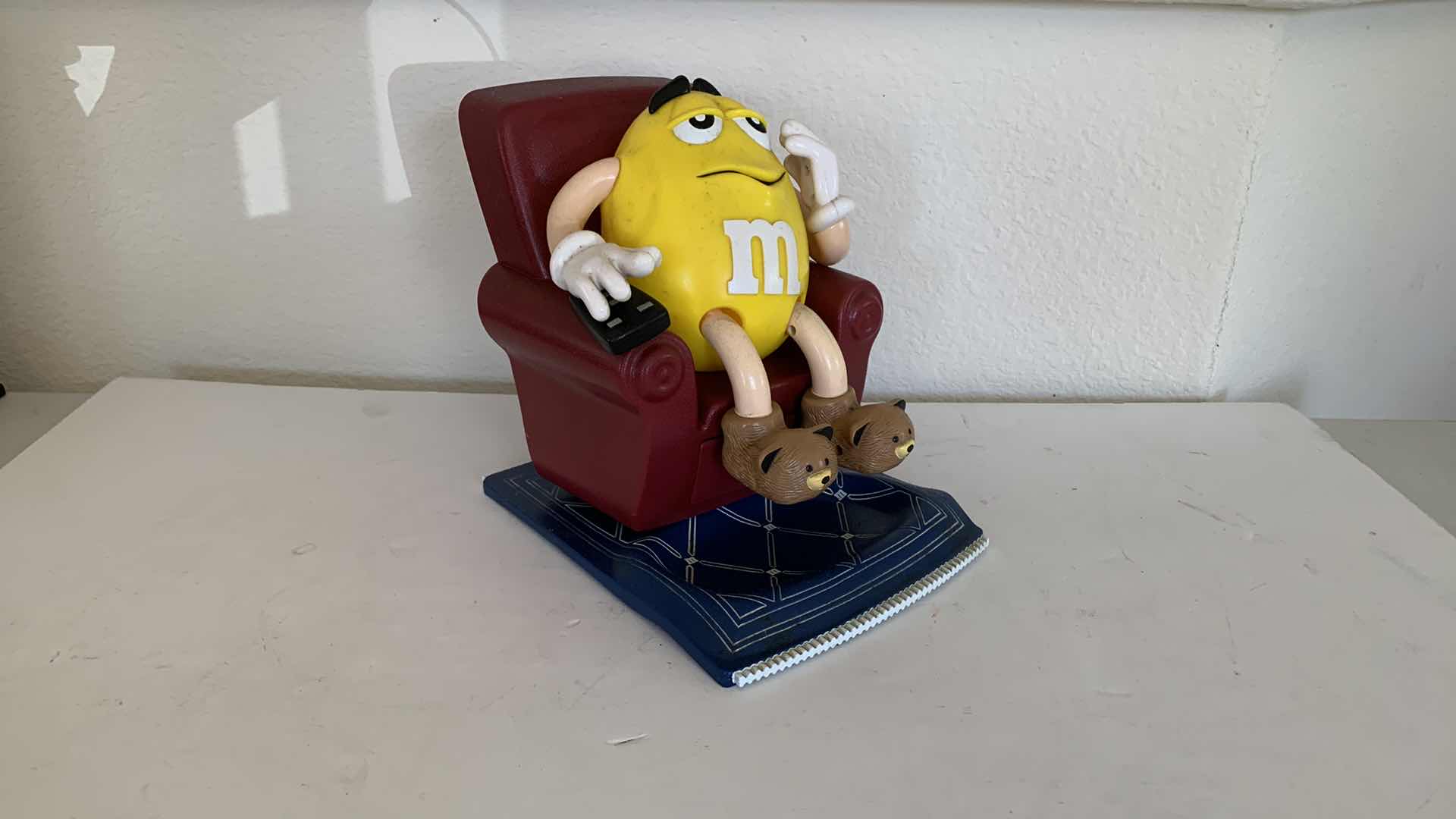 Photo 3 of M & Ms YELLOW IN RECLINER, COLLECTIBLE CANDY DISPENSER.