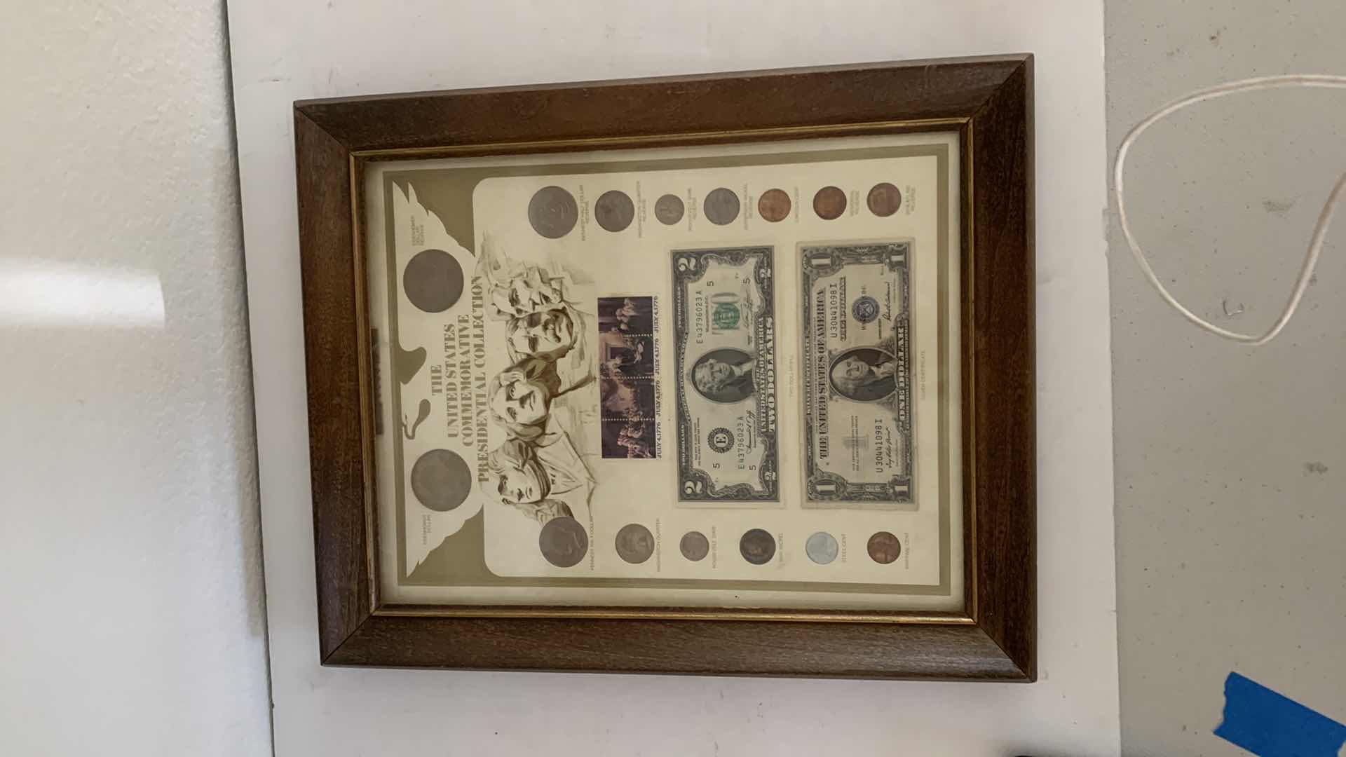 Photo 1 of FRAMED UNITED STATES COMMEMORATIVE PRESIDENTIAL CURRENCY COLLECTION.