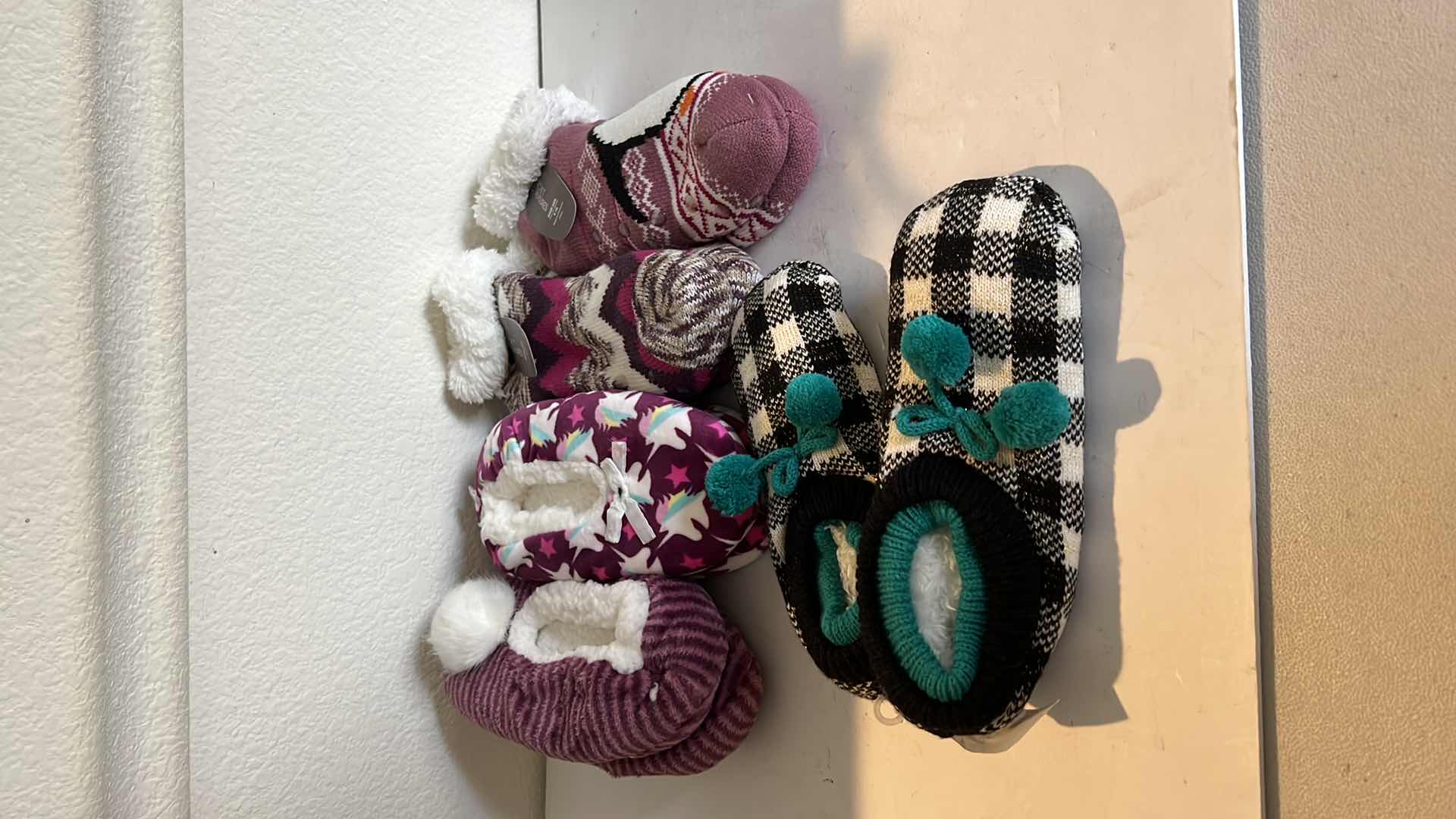 Photo 1 of 3-PAIRS OF SLIPPERS, 2-WARM SOCKS