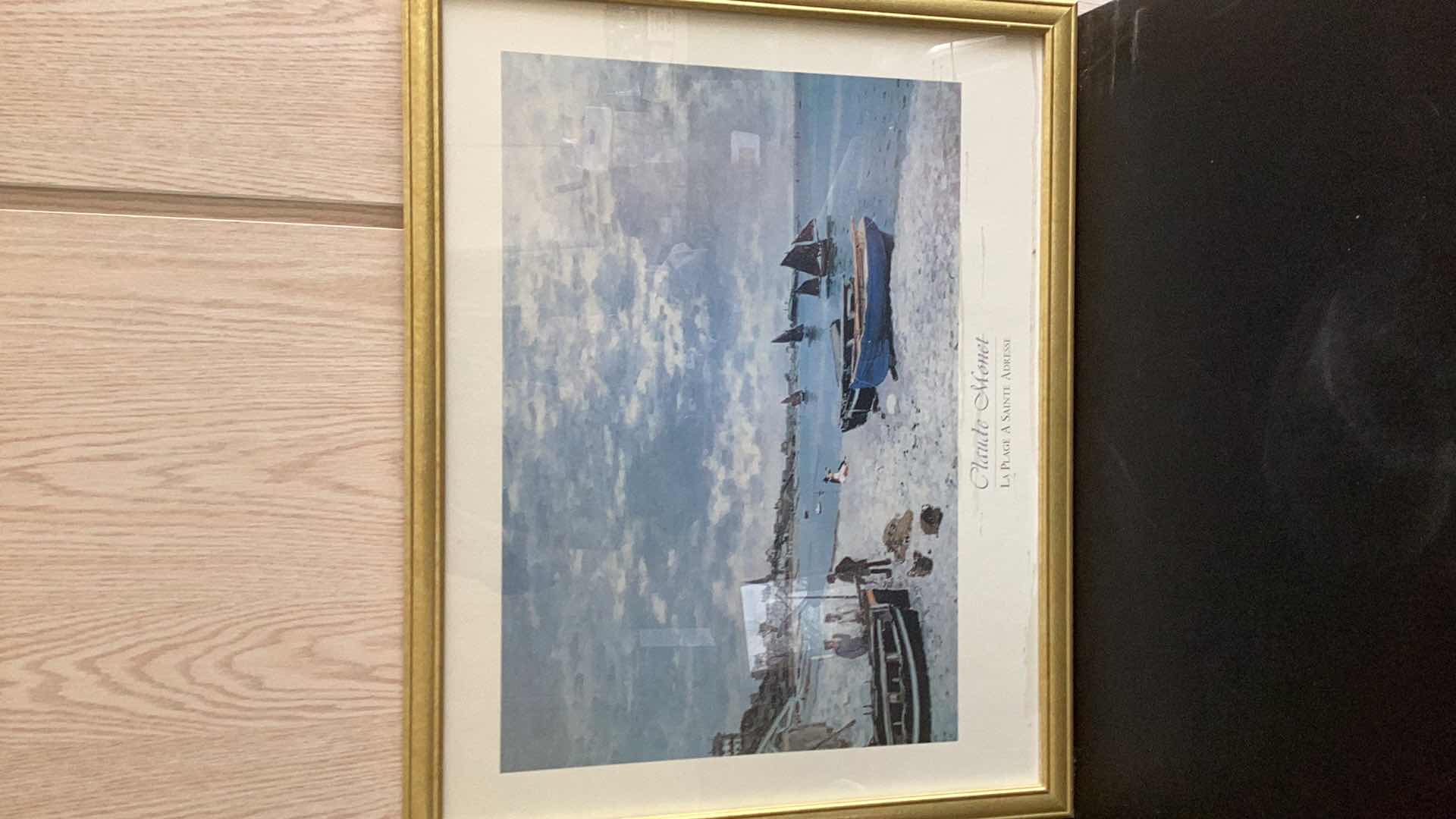 Photo 1 of CLAUDE MONET “LA PLAGE A SAINTE ADRESSE 30” X H 24”