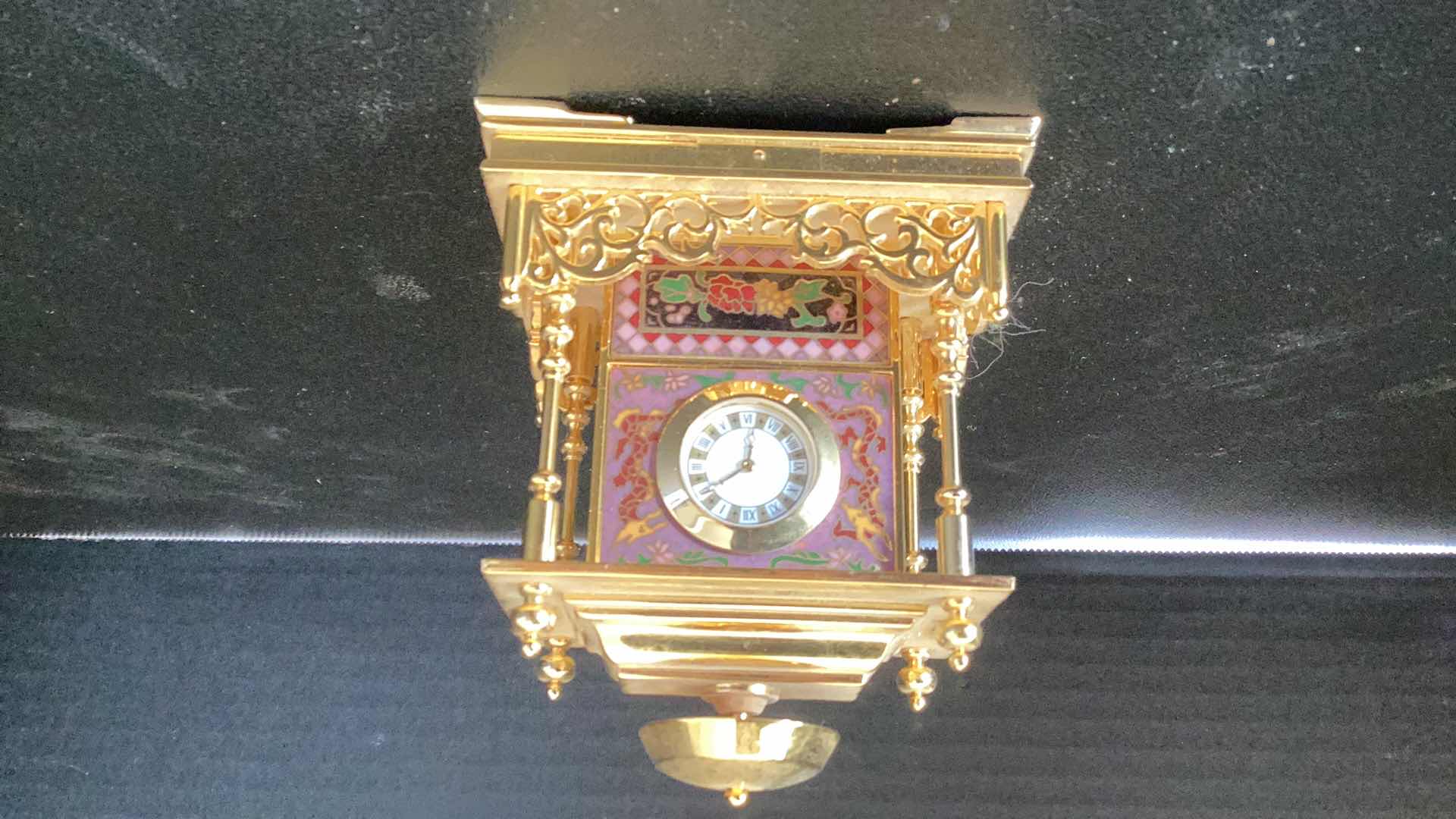 Photo 1 of FRANKLIN MINT CLOISONNÉ CLOCK 3” X 4”