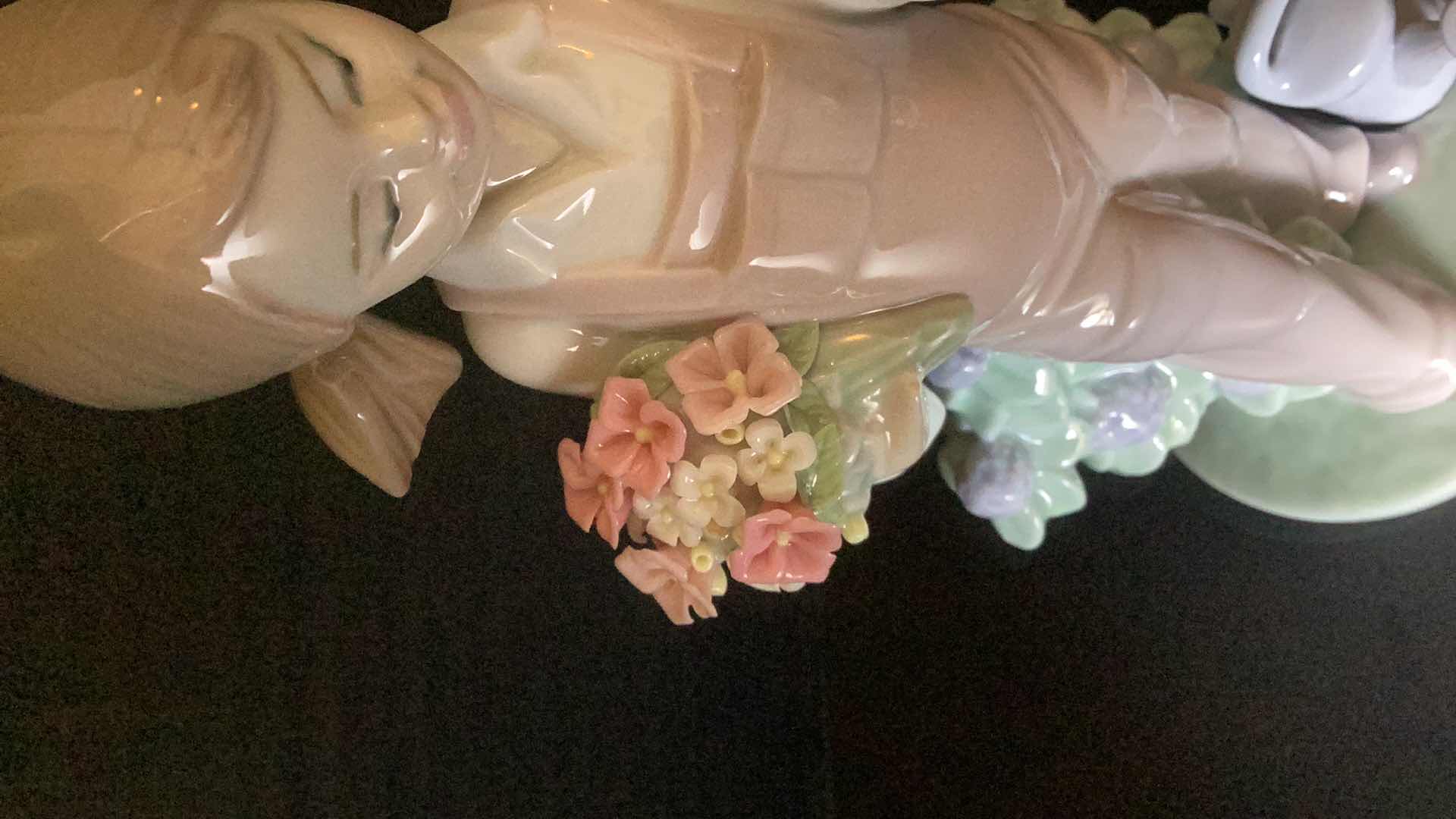 Photo 2 of LLADRO “SPRING GIRL WITH FLOWERS” #5217 7” TALL 