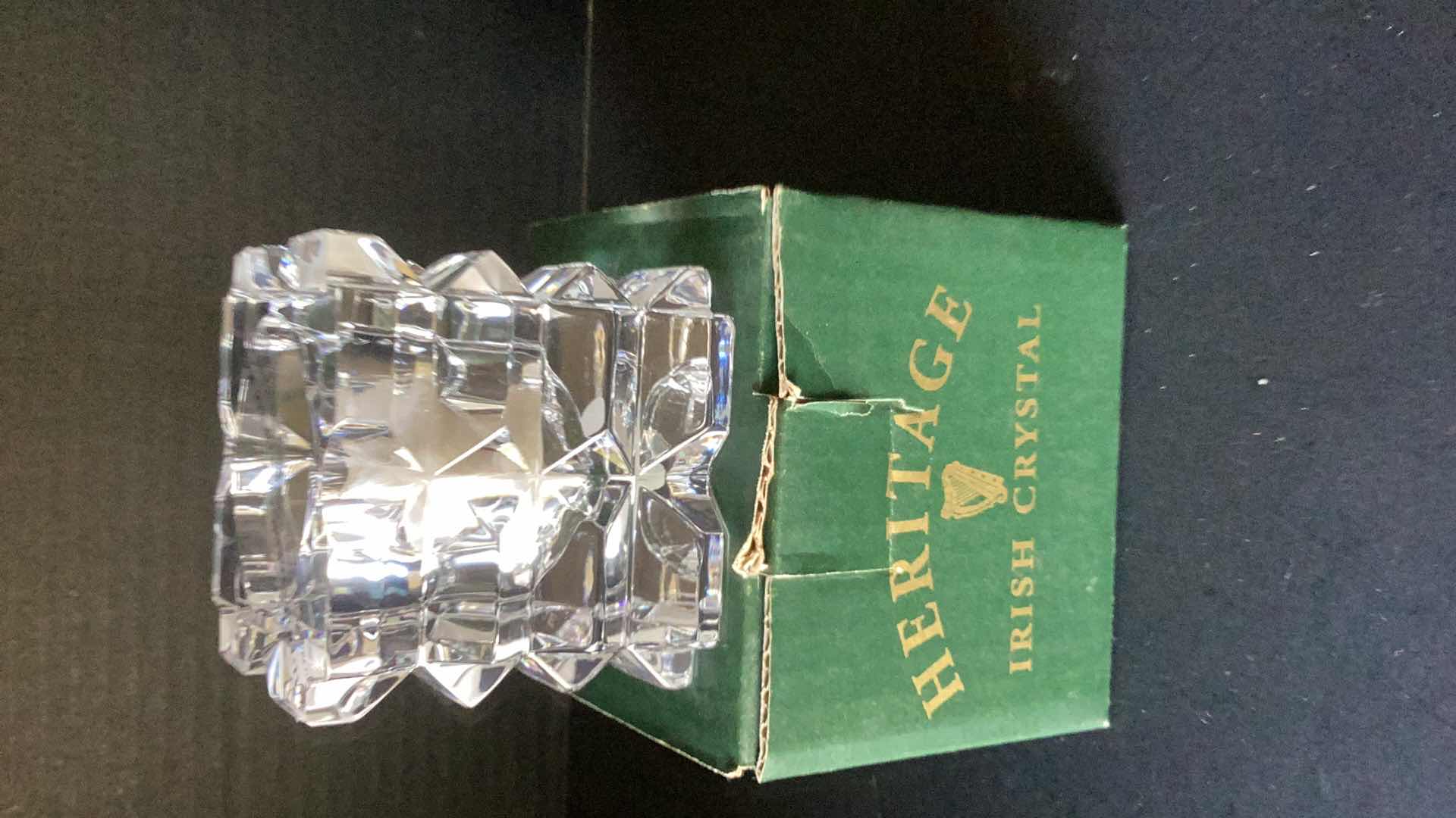 Photo 1 of HERITAGE IRISH CRYSTAL OVER 30% LEAD CANDLE HOLDER