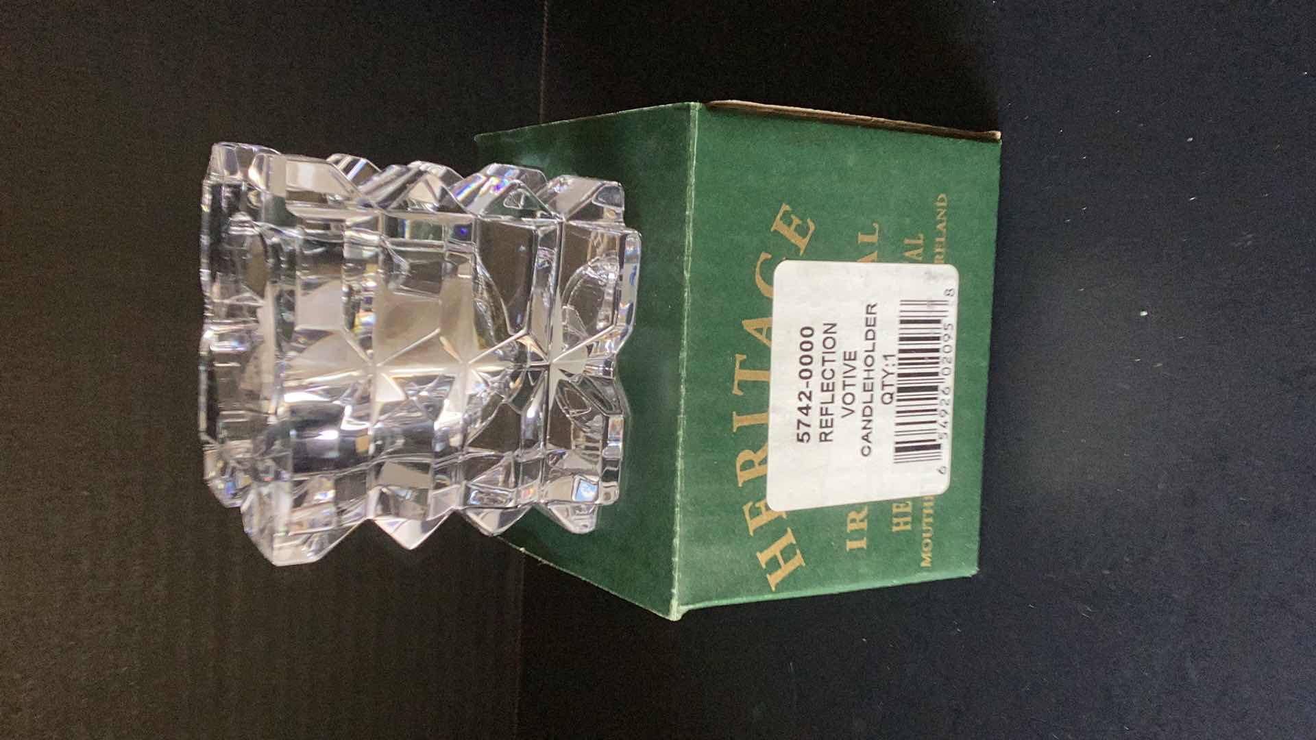 Photo 2 of HERITAGE IRISH CRYSTAL OVER 30% LEAD CANDLE HOLDER