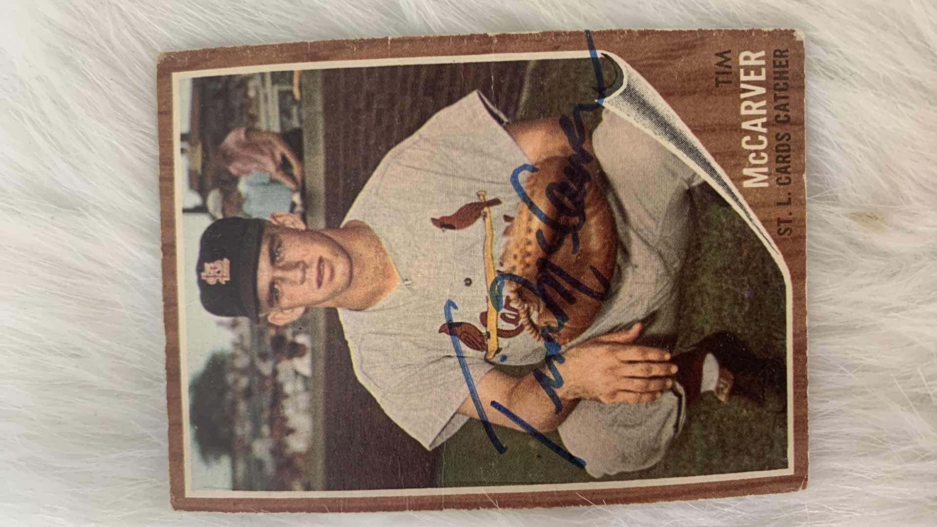 Photo 2 of COLLECTIBLE SIGNED TIM MC CARVER BASEBALL CARD