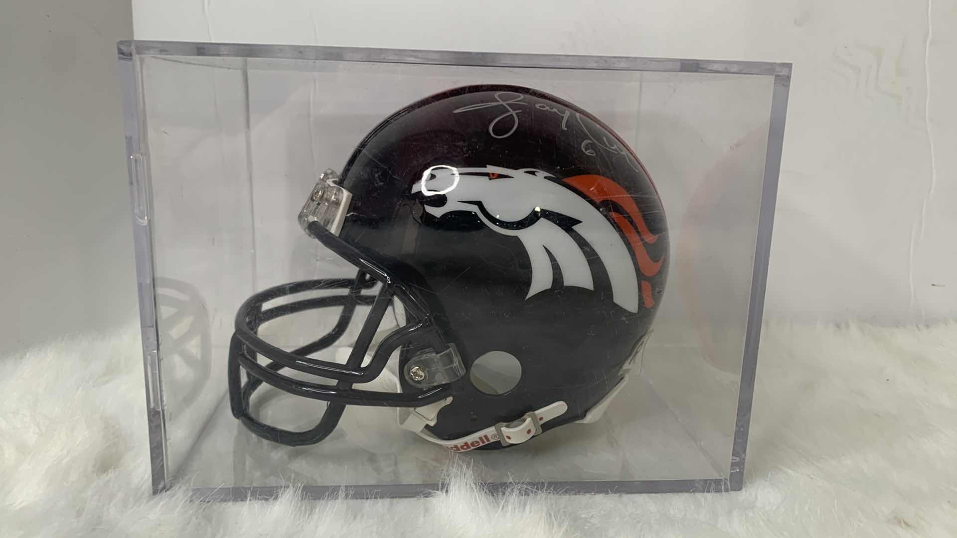 Photo 2 of SIGNED JAY CUTLER DENVER BRONCOS MINI HELMET