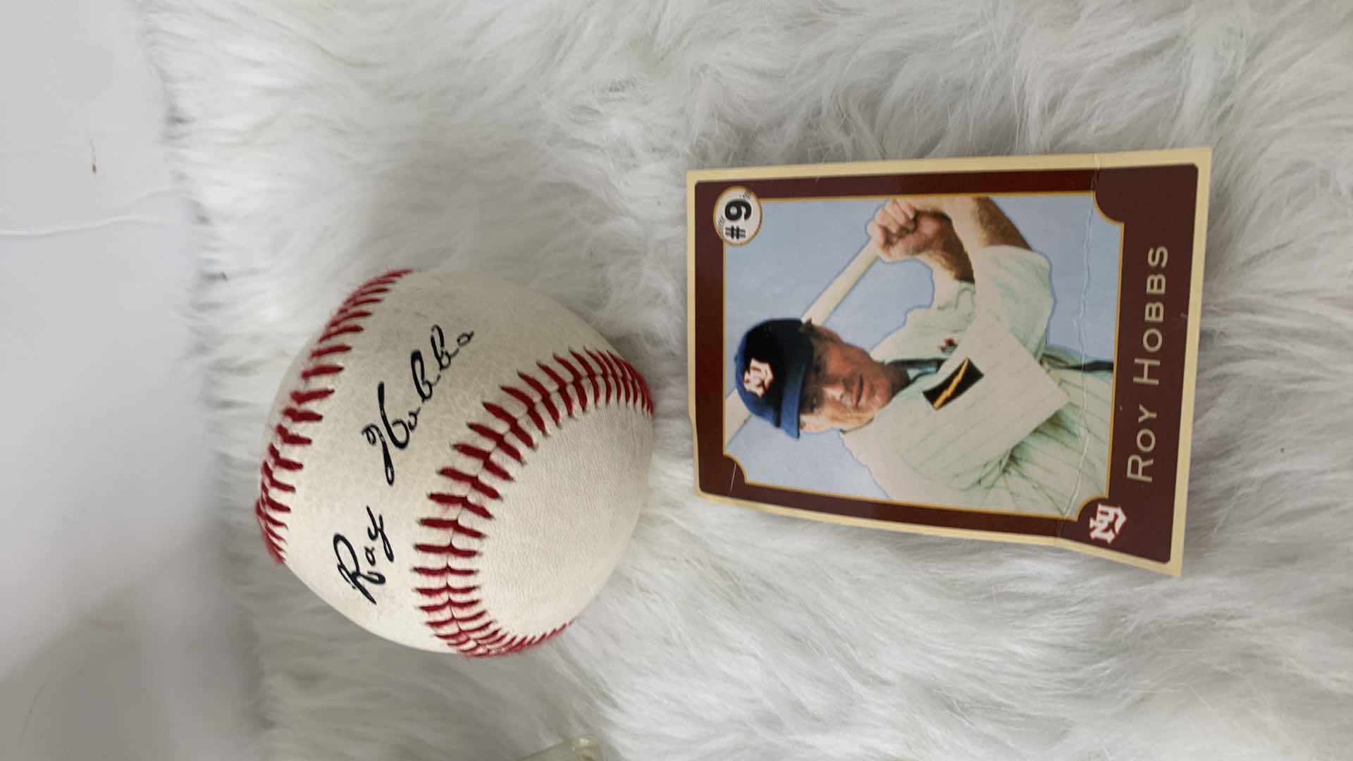 Photo 7 of BASEBALL COLLECTIBLES, 4 BASEBALLS AND ROY HOBBS CARD