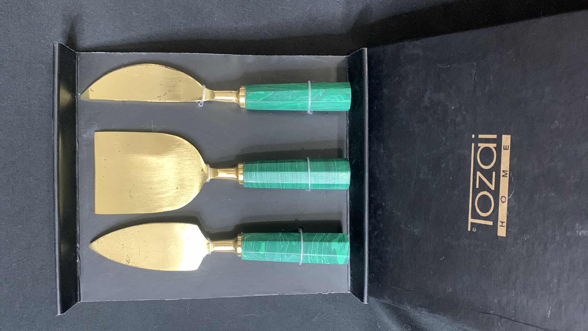 Photo 1 of MALACHITE CHEESE SPREADERS MSRP $45