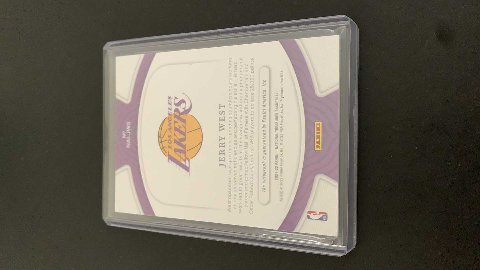 Photo 2 of 2021 PANINI JERRY WEST LAKERS AUTO CARD ONLY 49 MADE