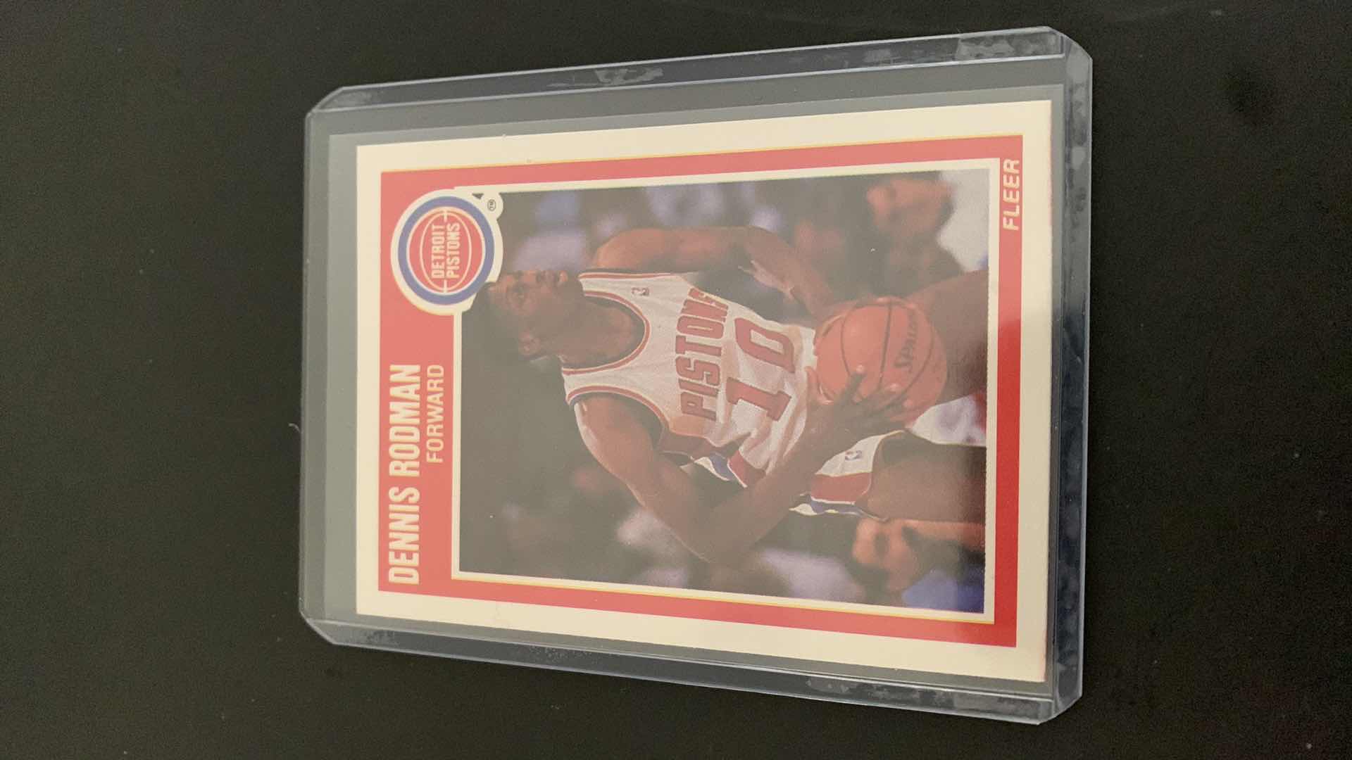 Photo 1 of 1989 FLEER DENNIS RODMAN PISTONS CARD