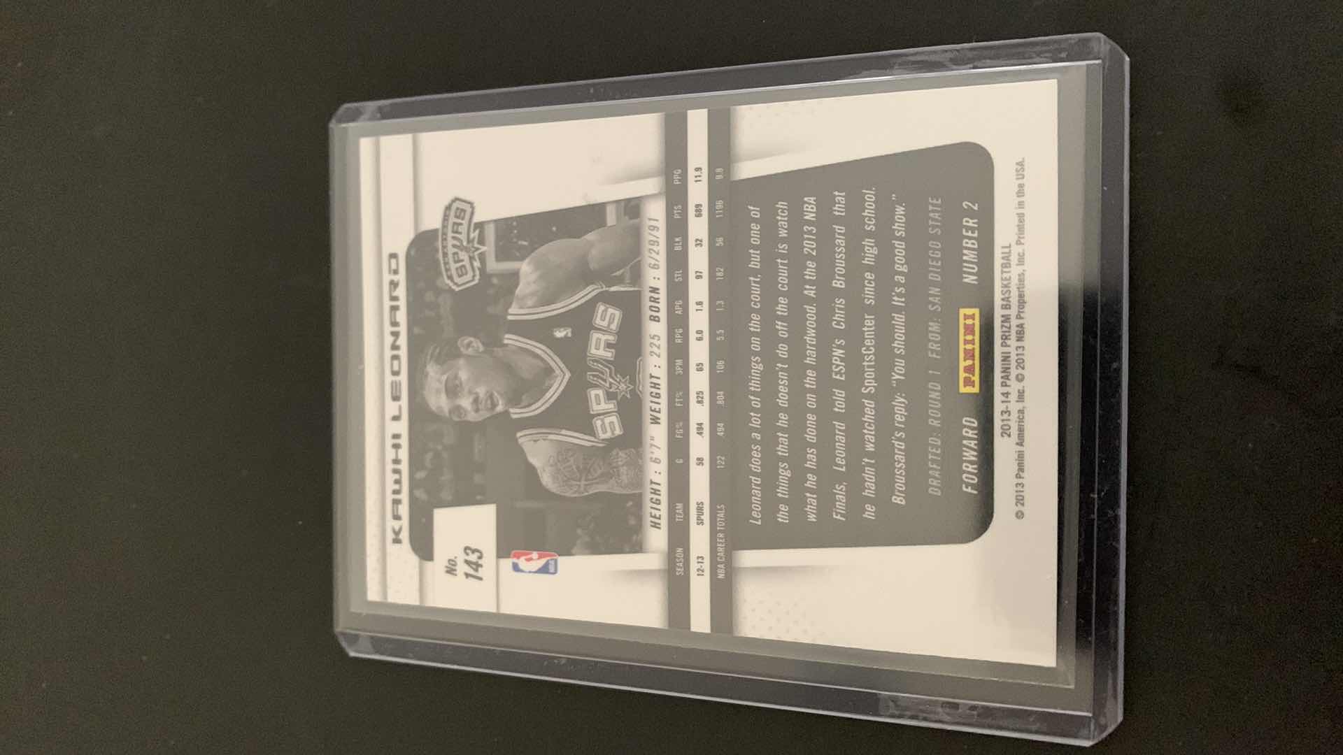 Photo 2 of 2013 PANINI KAWHI LEONARD SPURS CARD