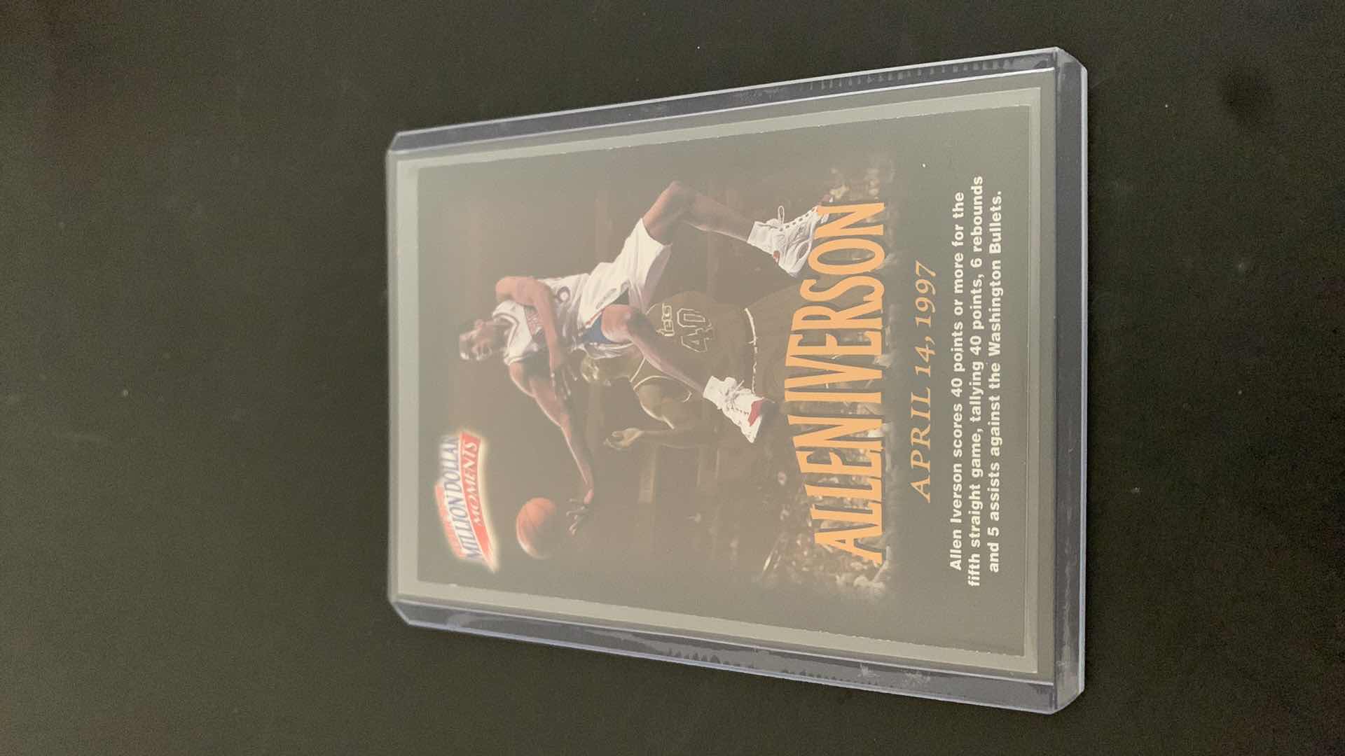 Photo 1 of 1997 FLEER ALLEN IVERSON MILLION DOLLAR MOMENTS CARD