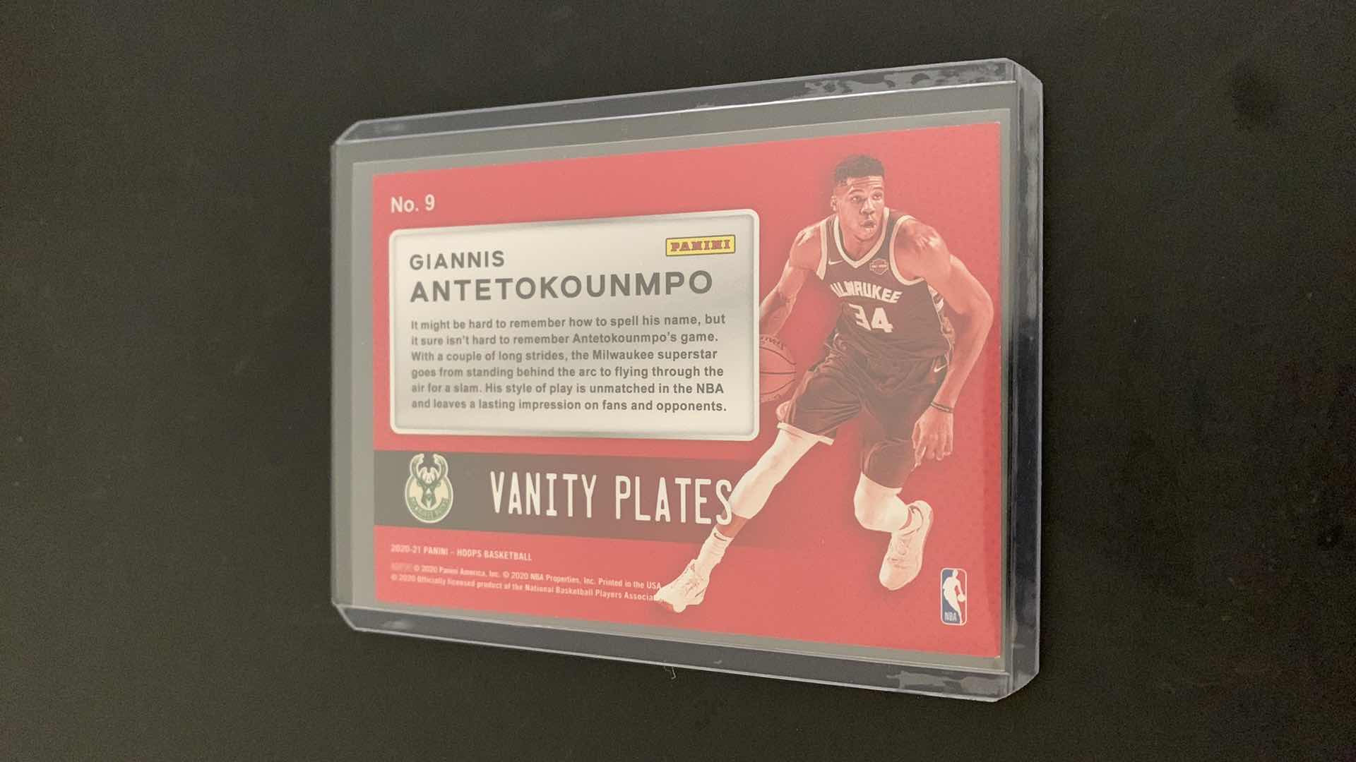 Photo 2 of 2020 PANINI GIANNIS ANTETOKOUNMPO BUCKS VANITY PLATES CARD