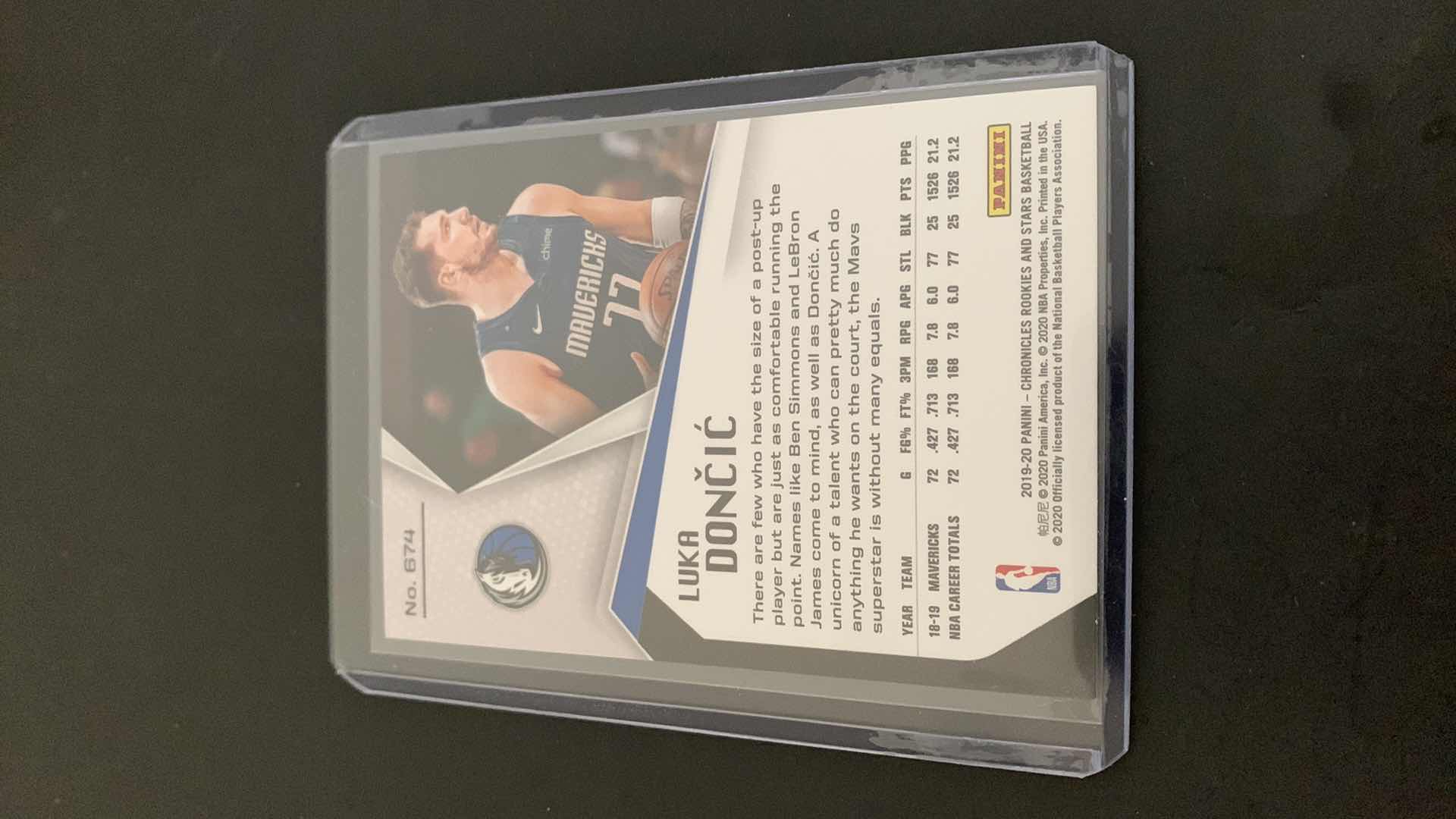 Photo 2 of 2020 PANINI LUKA DONCIC MAVERICKS ROOKIES & STARS CARD