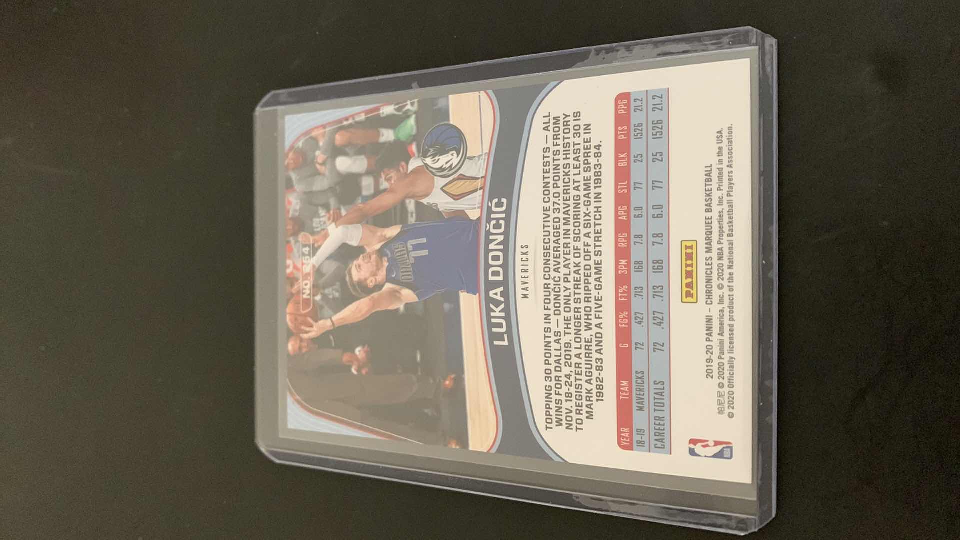 Photo 2 of 2020 PANINI LUKA DONCIC MAVERICKS MARQUEE CARD