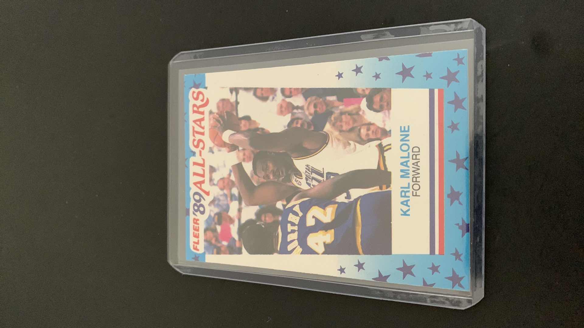 Photo 1 of 1989 FLEER KARL MALONE ALL-STARS STICKER CARD