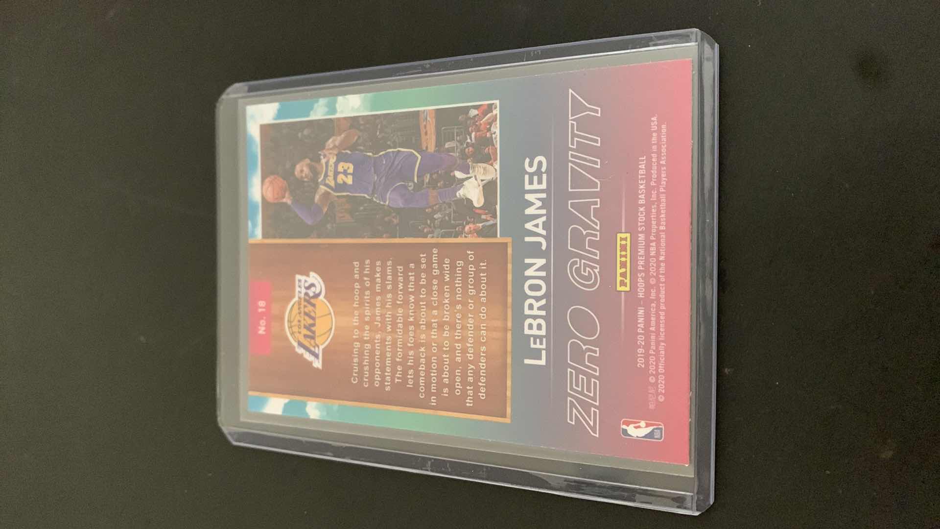 Photo 2 of 2020 PANINI LEBRON JAMES LAKERS ZERO GRAVITY CARD