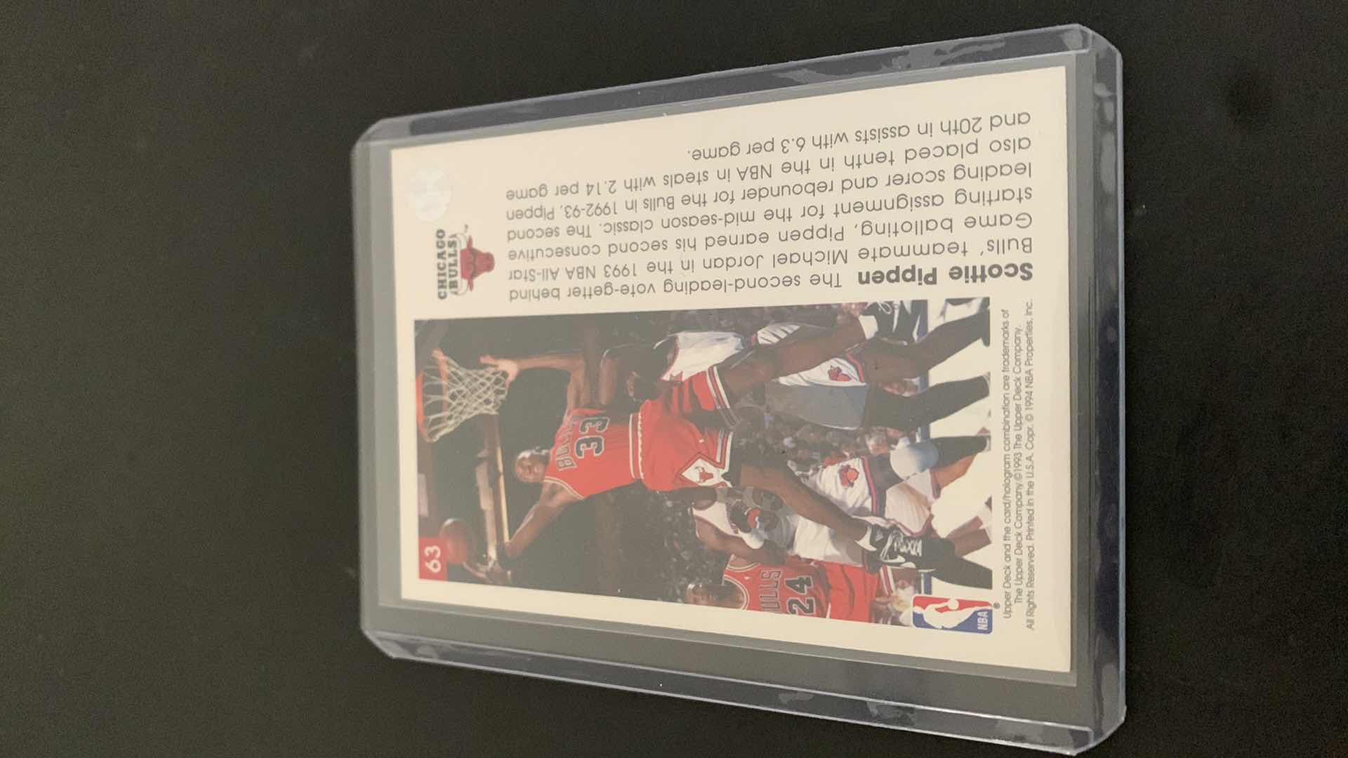 Photo 2 of 1993 UPPER DECK SCOTTIE PIPPEN BULLS PRO 3D VIEW CARD