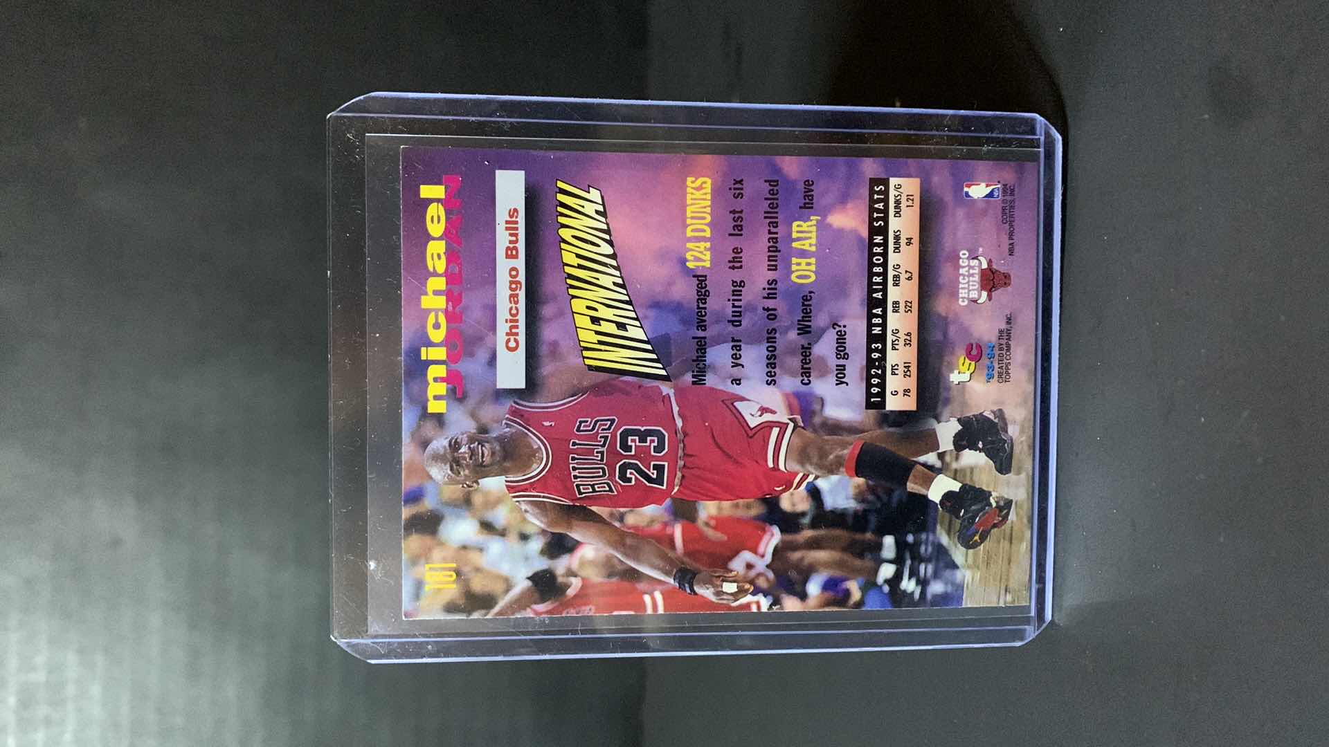 Photo 2 of 1994 TOPPS MICHAEL JORDAN BULLS CARD