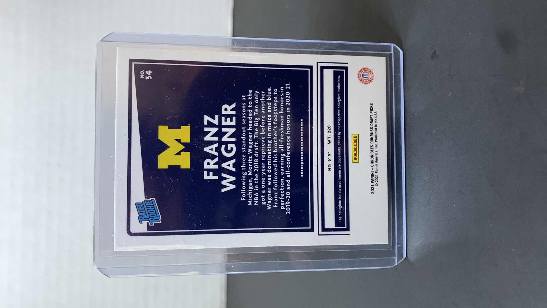 Photo 2 of 2021 PANINI FRANZ WAGNER ROOKIE WOLVERINES CARD