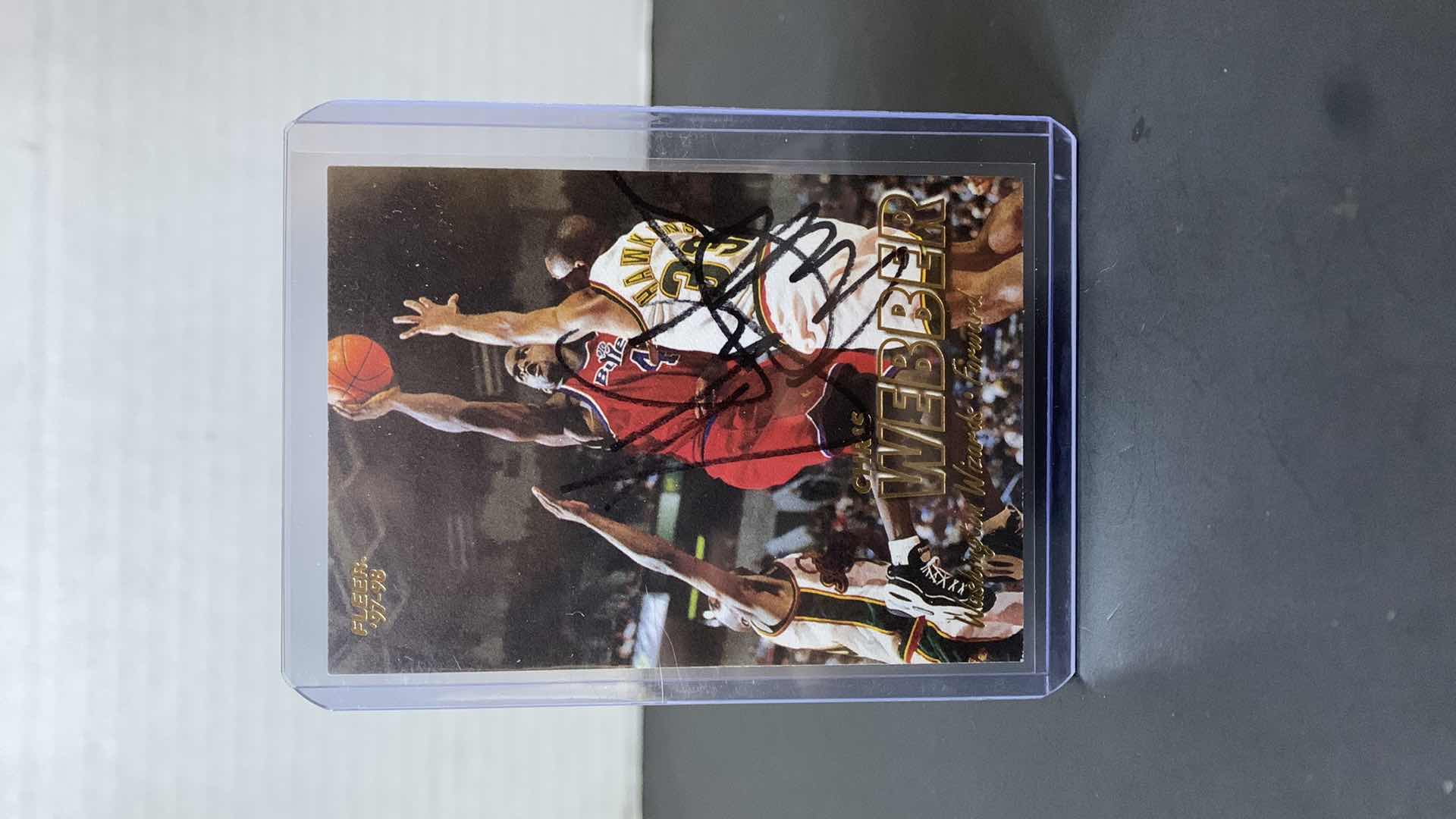 Photo 1 of 1997 FLEER CHRIS WEBBER WIZARDS AUTO CARD