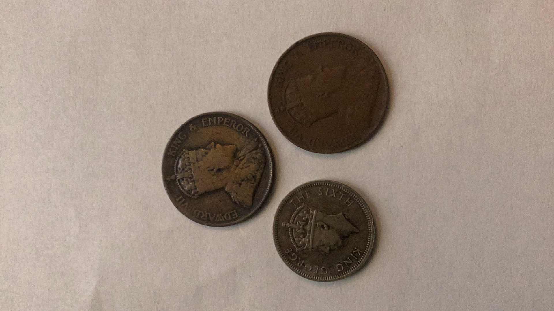 Photo 1 of HONG KONG 1904,1905,1951 COINS