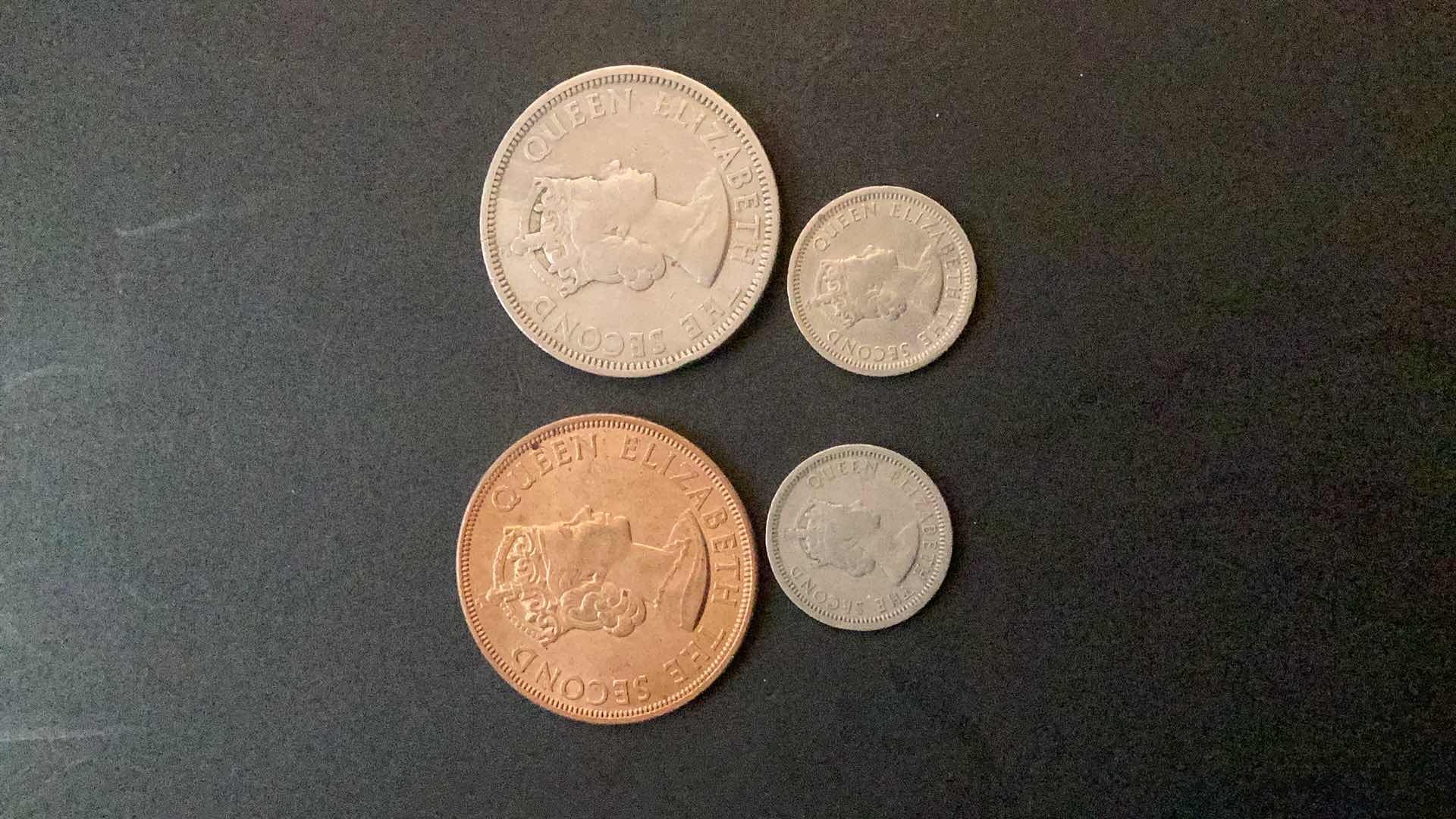 Photo 1 of BRITISH CARIBBEAN TERRITORIES 1955,1955,1956,1964 COINS