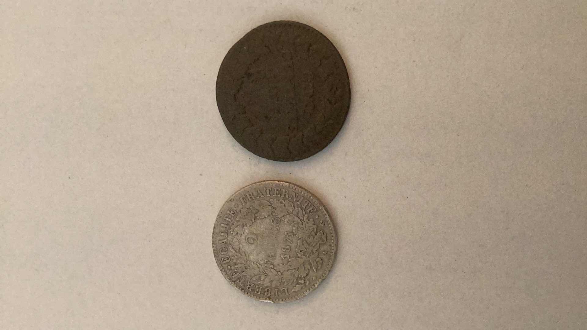 Photo 2 of 2 FRANCE 1871 COINS