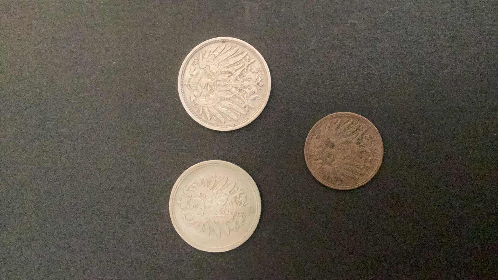 Photo 1 of GERMANY 1875,1900,1911 COINS