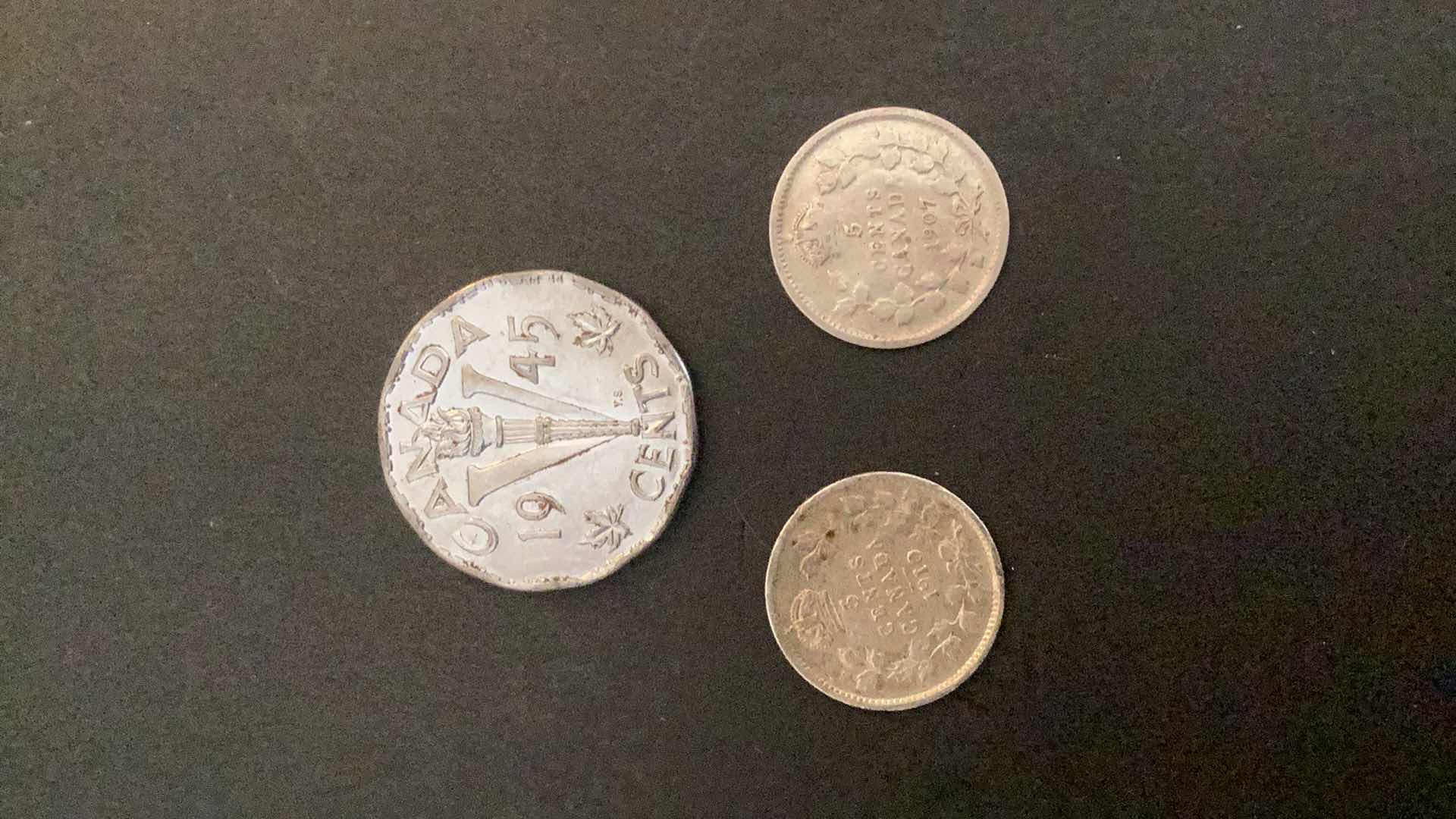 Photo 2 of CANADA 1907,1910,1945 COINS