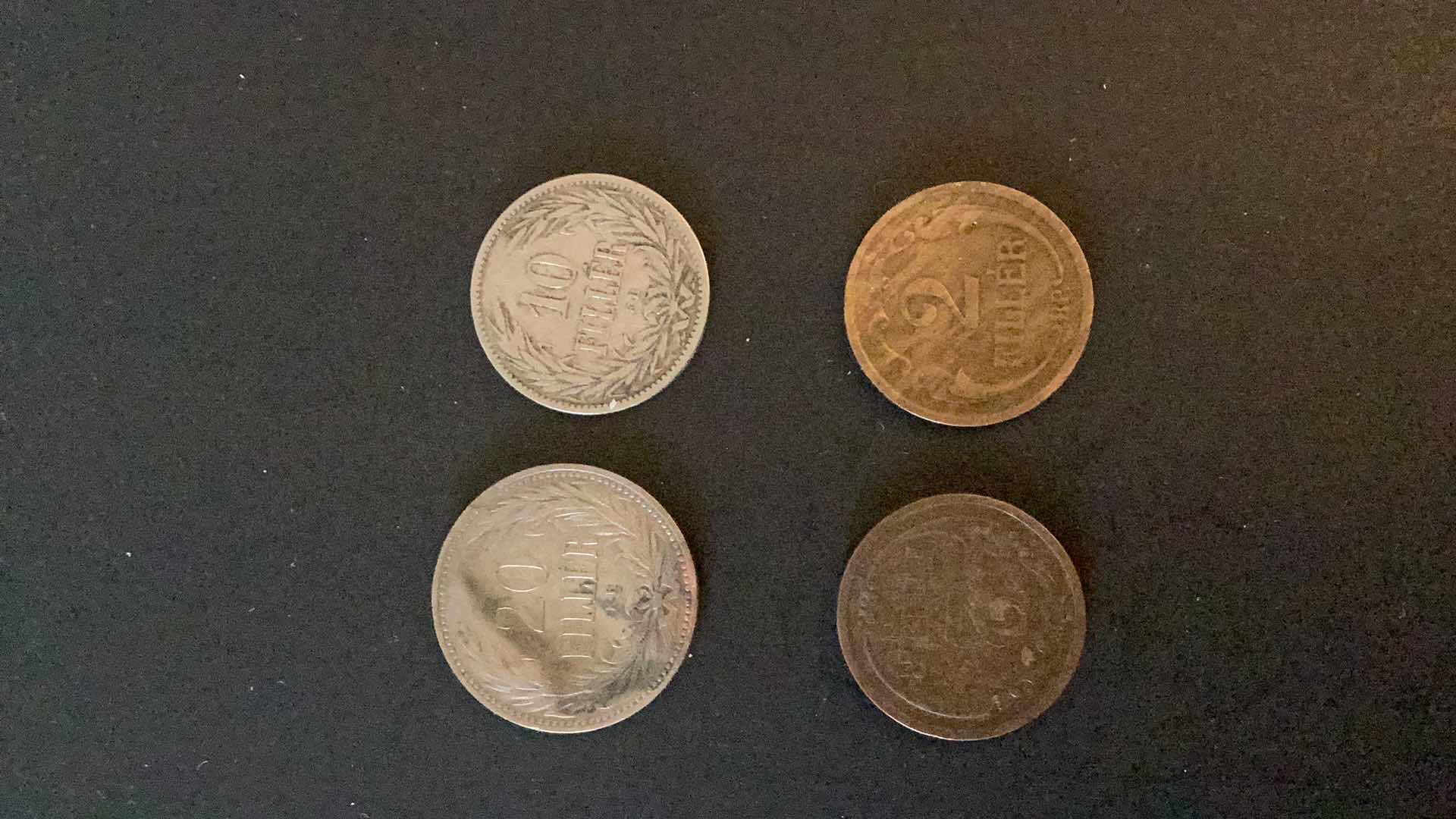 Photo 1 of MAGYAR 1893,1895,1927,1935 COINS