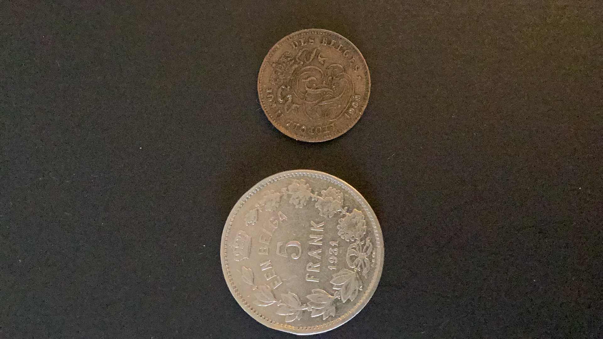 Photo 2 of BELGIUM 1909,1931 COINS