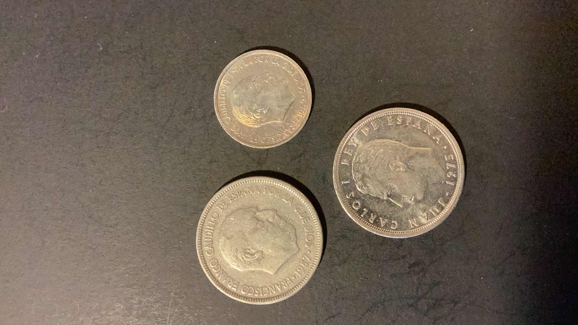 Photo 1 of SPAIN 1957,1959,1975 COINS