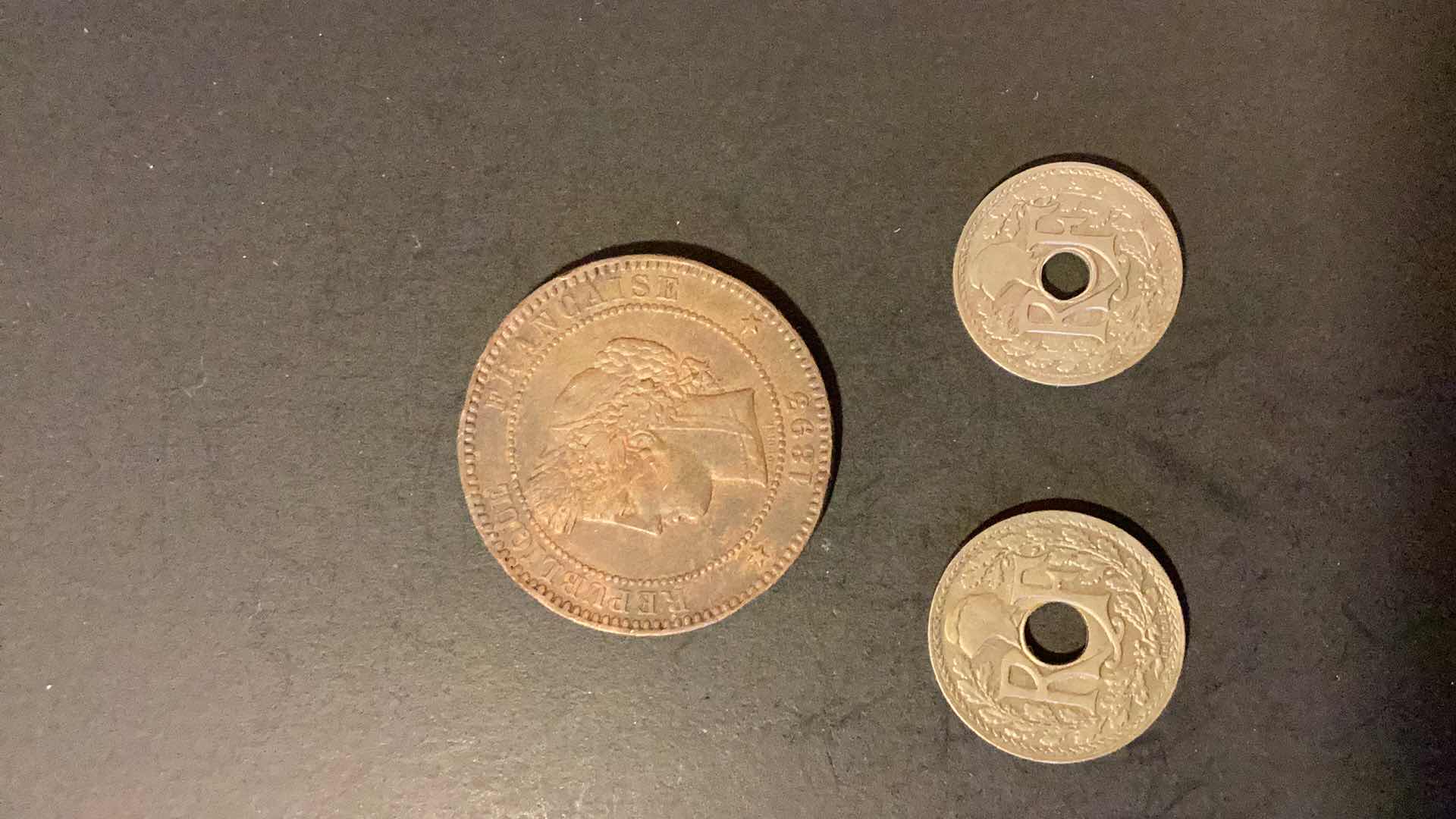Photo 2 of FRANCE 1893,1918,1924 COINS