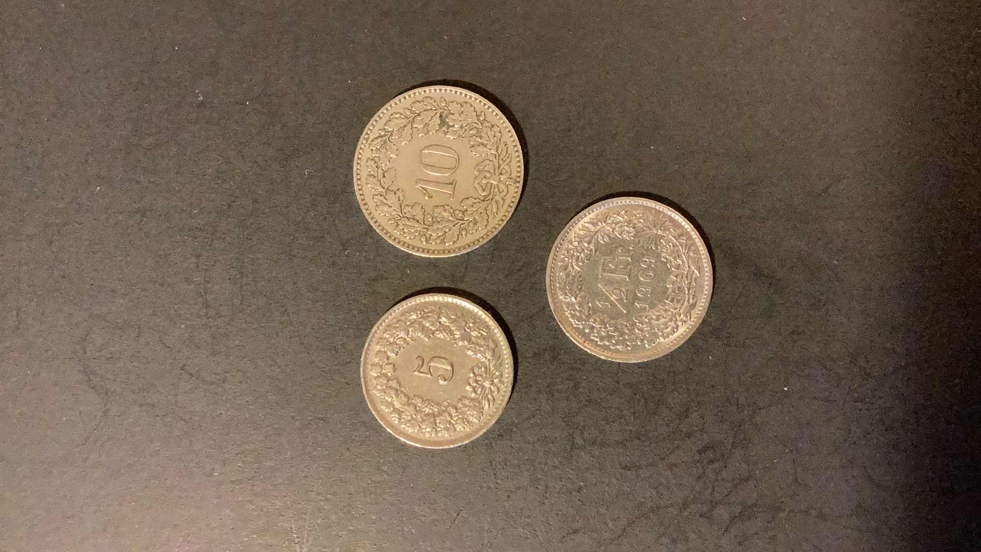 Photo 2 of SWITZERLAND 1949,1952,1969 COINS