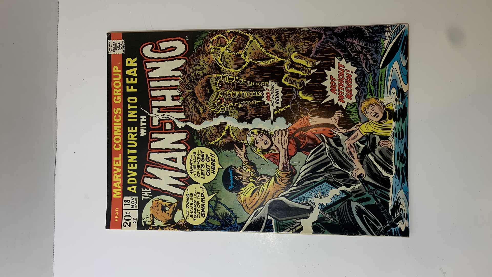 Photo 1 of MARVEL ADVENTURE INTO FEAR #18 1973 THE MAN-THING COMIC