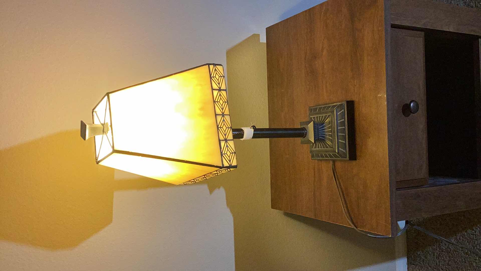 Photo 1 of STAINED GLASS LAMP 21” TALL